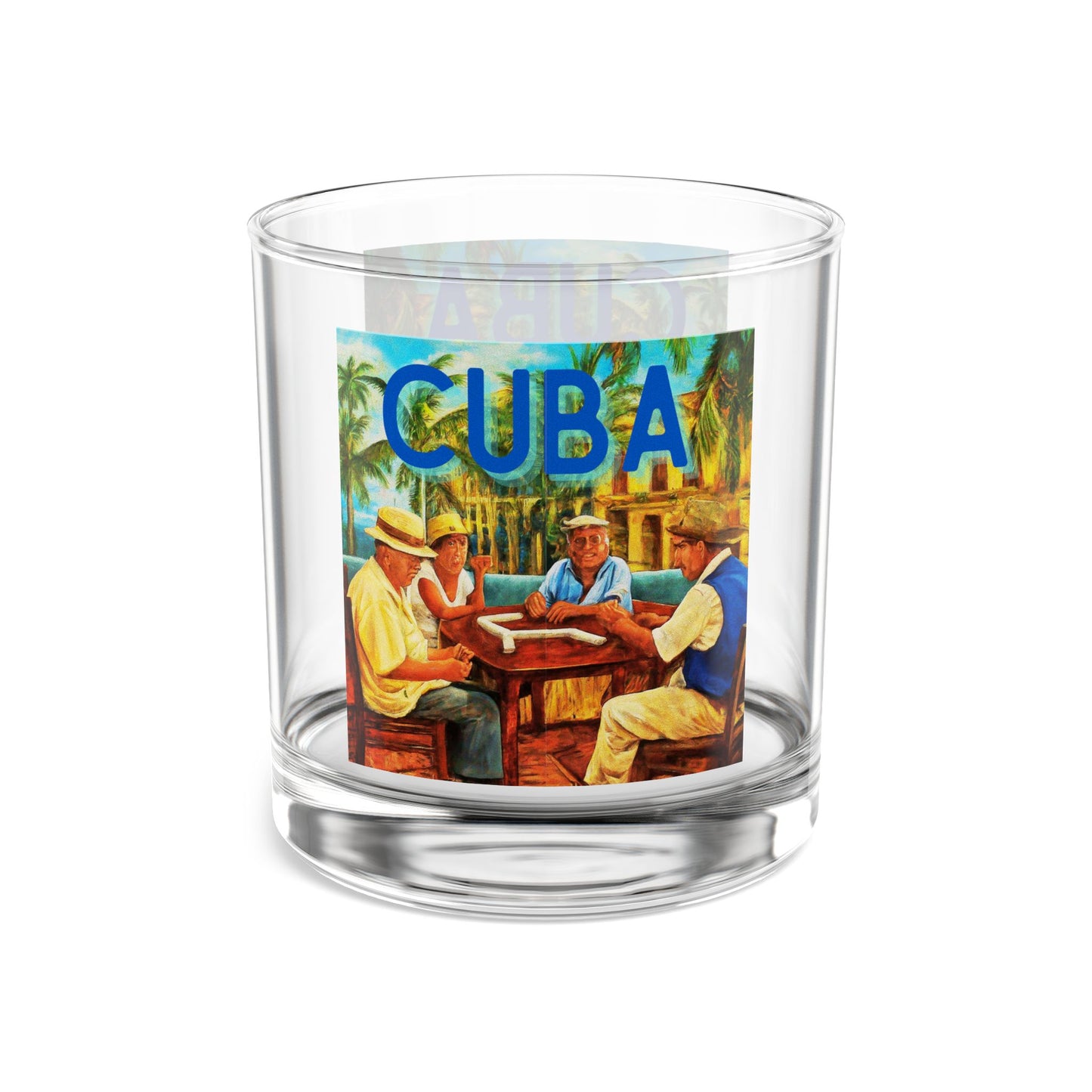 CUBA Dominos Rocks Glass, 10oz