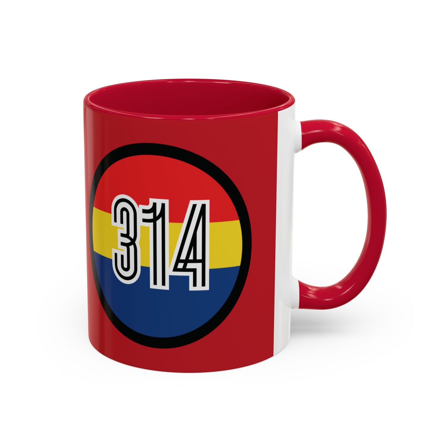 Custom Colorful RED Coffee Mug with 314 Design – Perfect Gift for Friends and Family