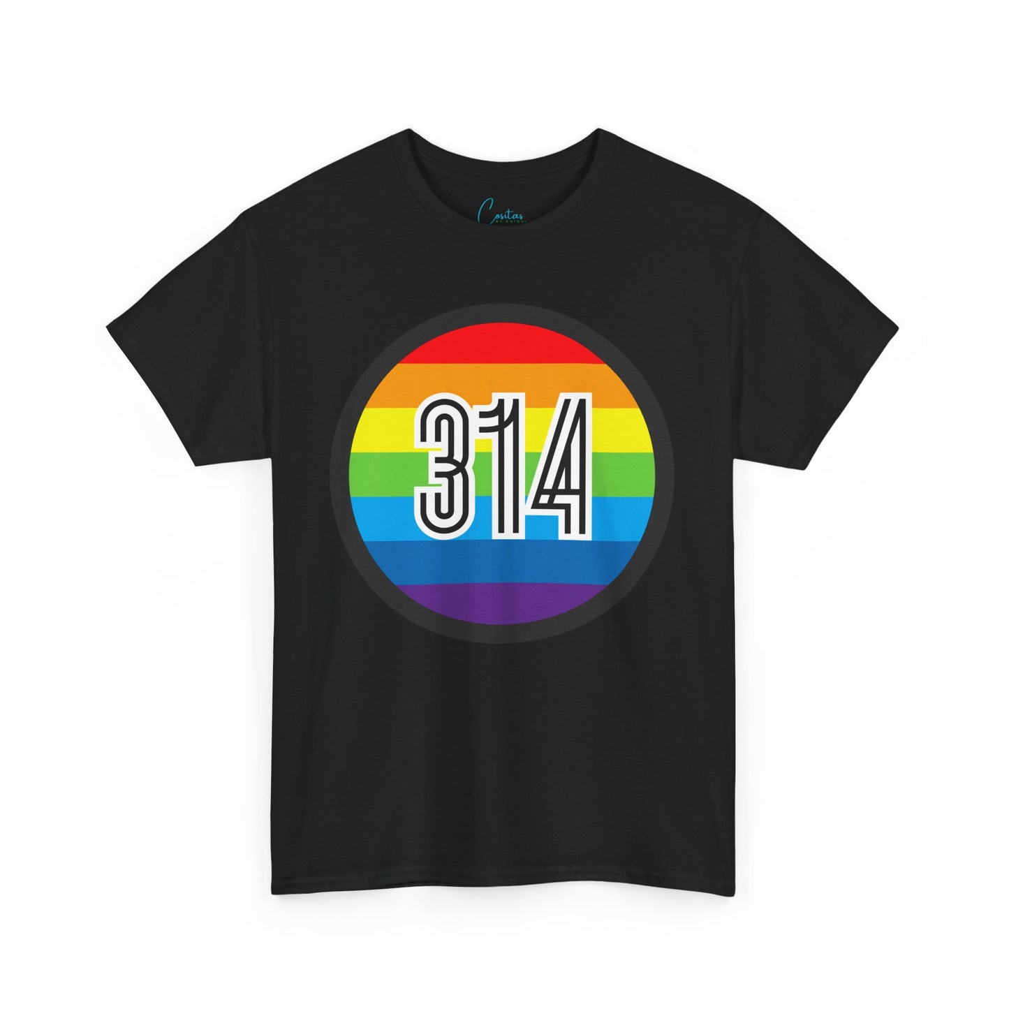 314 STL Saint Louis Pride Rainbow Unisex Heavy Cotton Tee