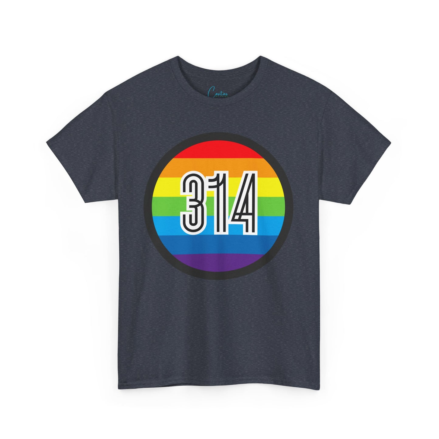 314 STL Saint Louis Pride Rainbow Unisex Heavy Cotton Tee