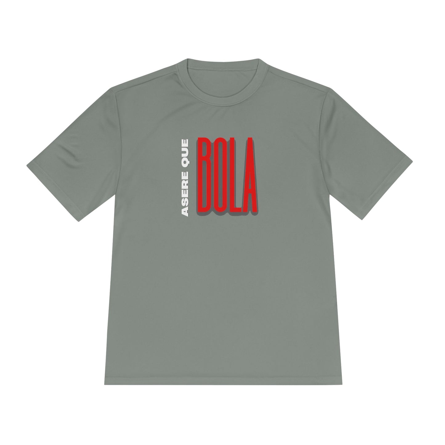 Acere Que Bola Red+White Letters Unisex Moisture Wicking Tee