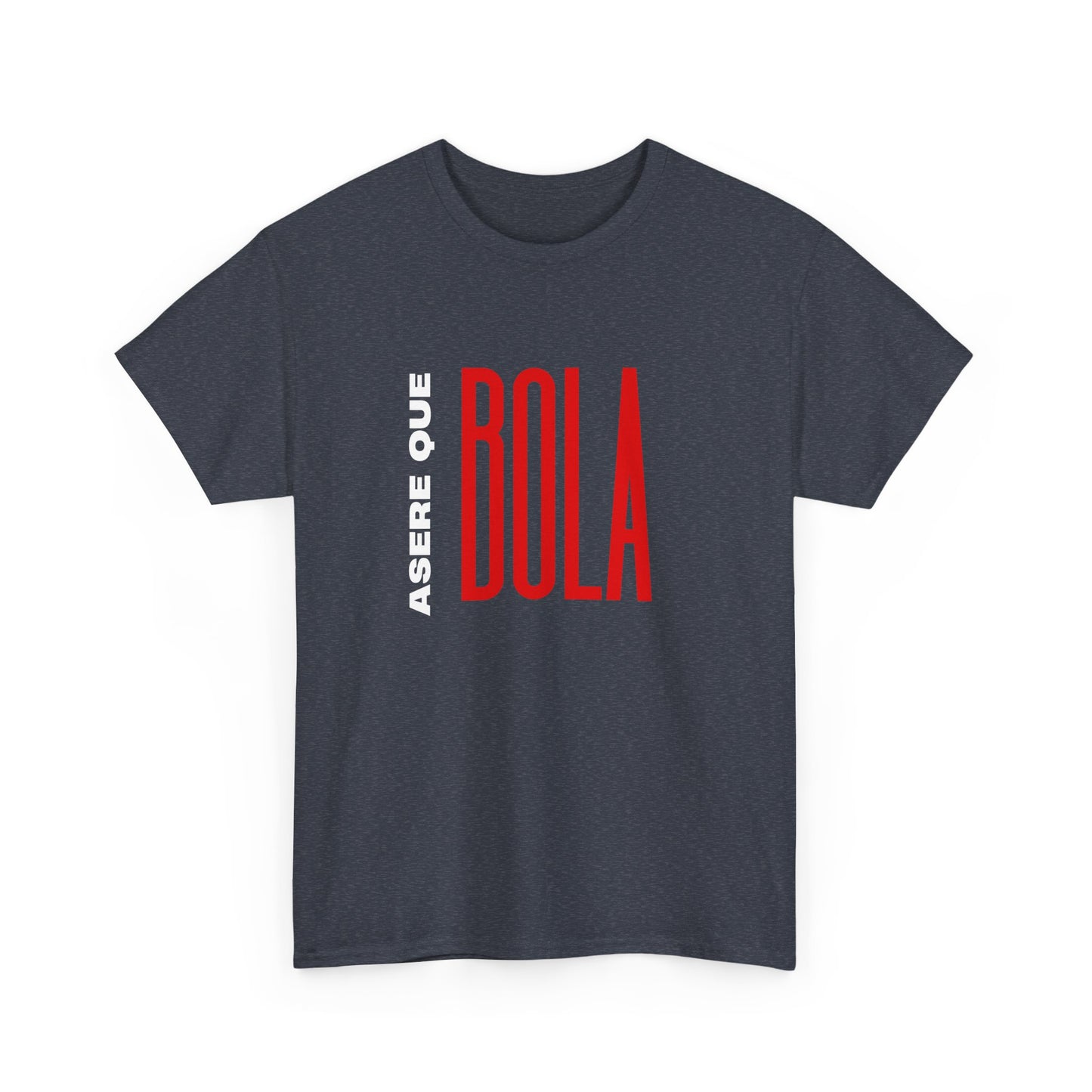 Acere que Bola red white on blue. Unisex Heavy Cotton Tee