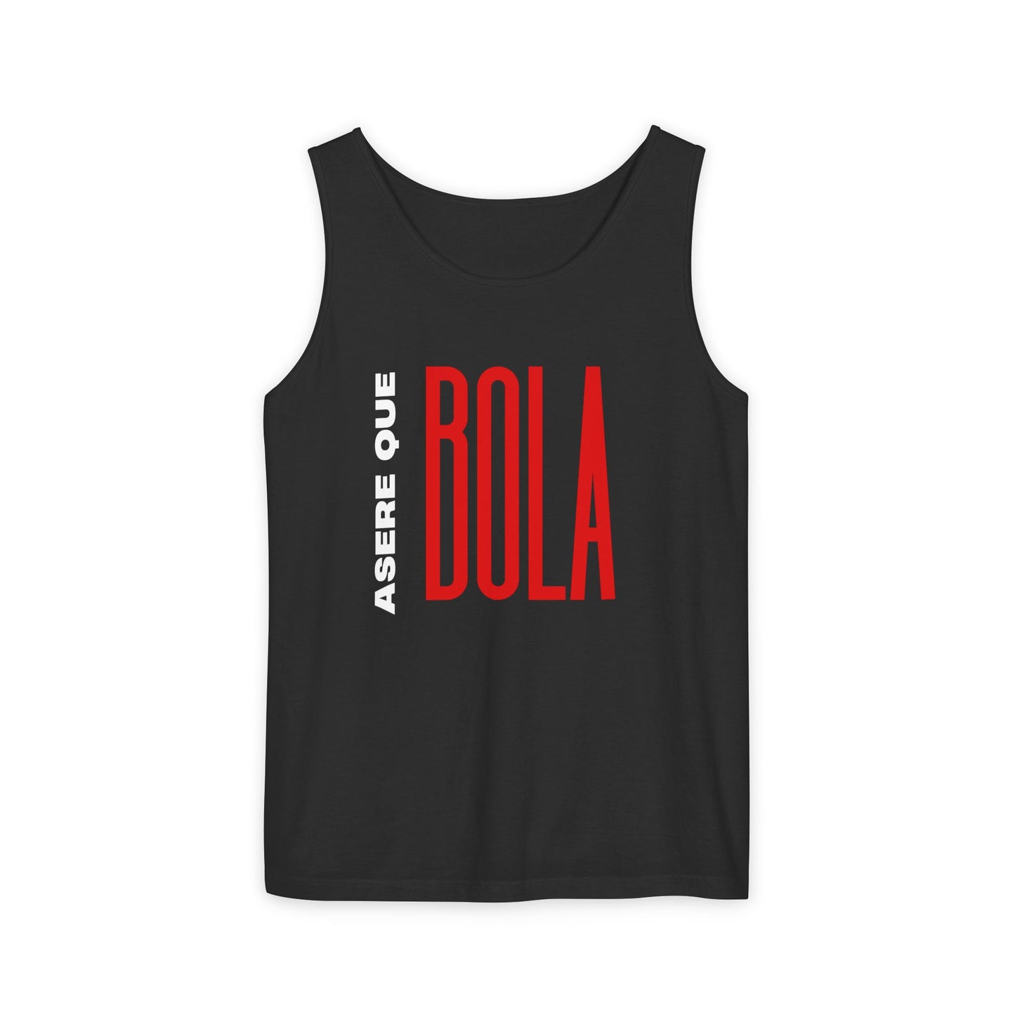 Acere que Bola red white on blue. Unisex Heavy Cotton Tank