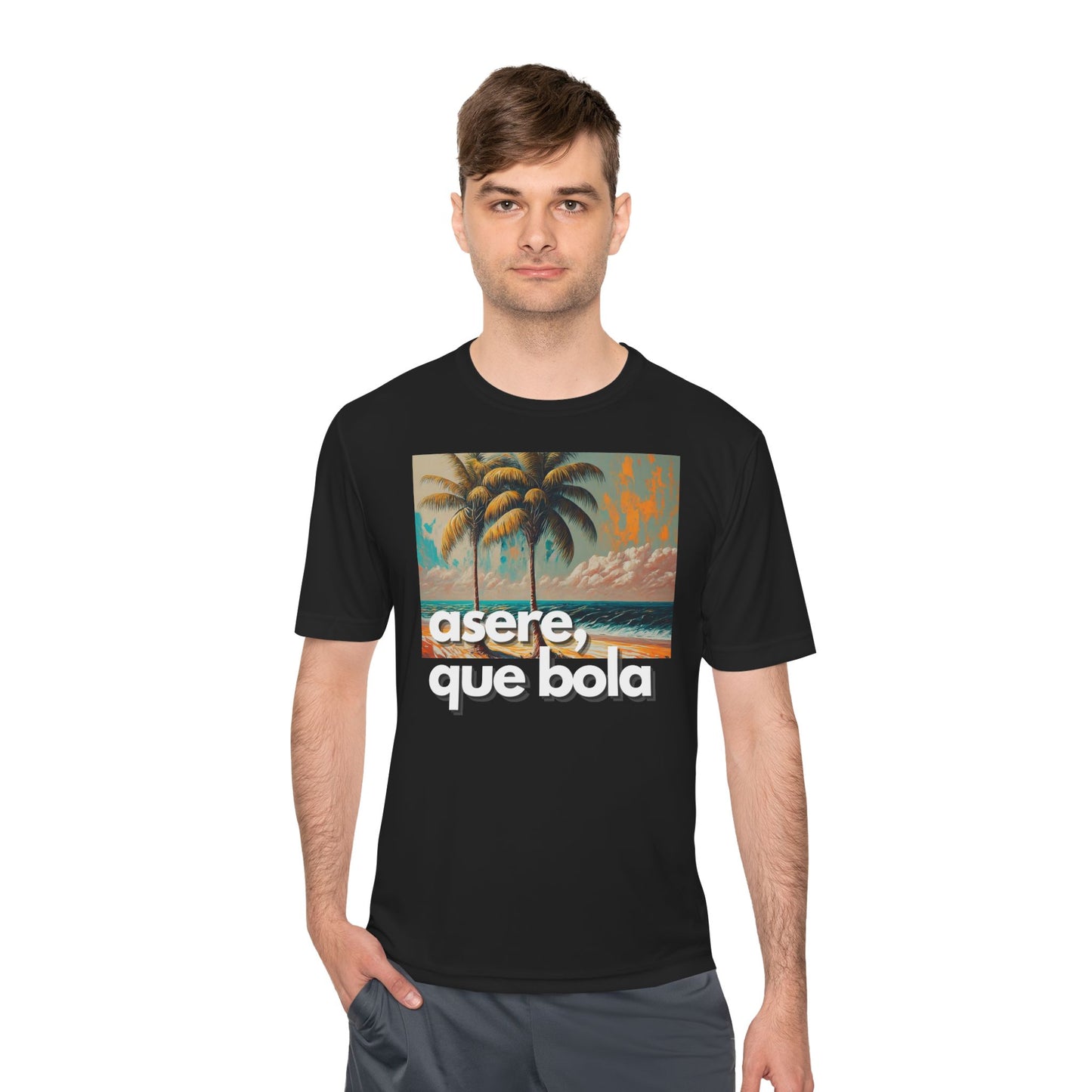 Asere Que Bola Playa Beach Unisex Moisture Wicking Tee