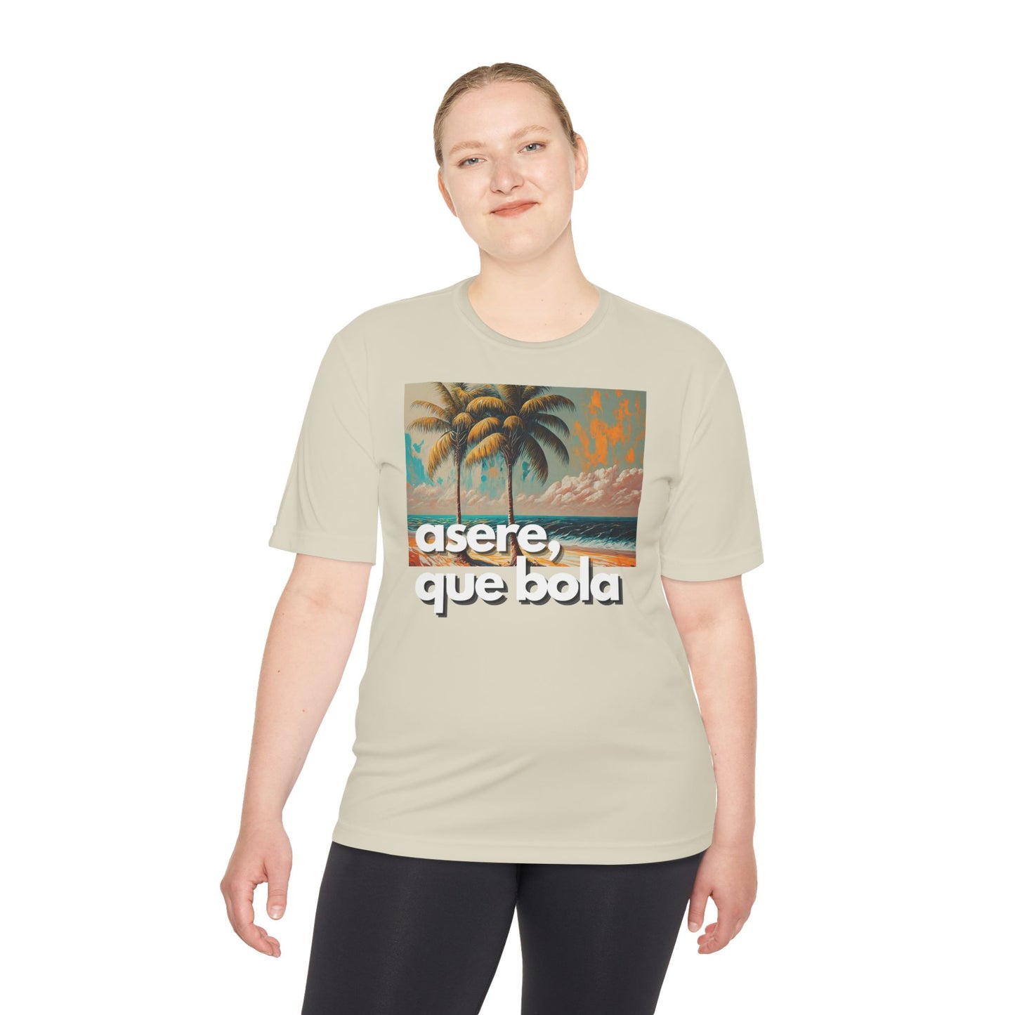 Asere Que Bola Playa Beach Unisex Moisture Wicking Tee