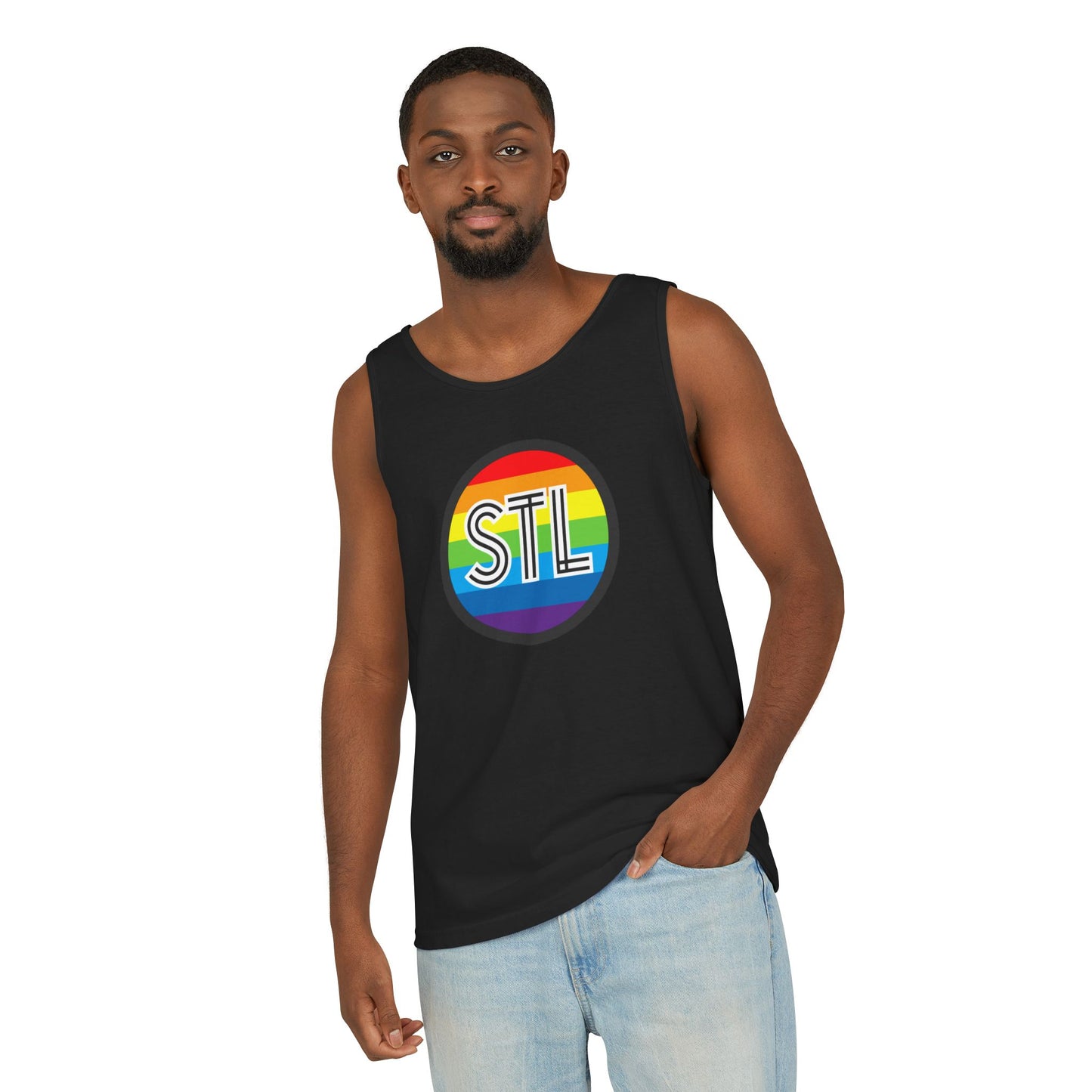 STL Rainbow Single Jersey Men's Tank