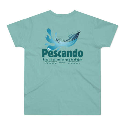 Pescando: Mejor que trabajar Single Jersey Men's T-shirt