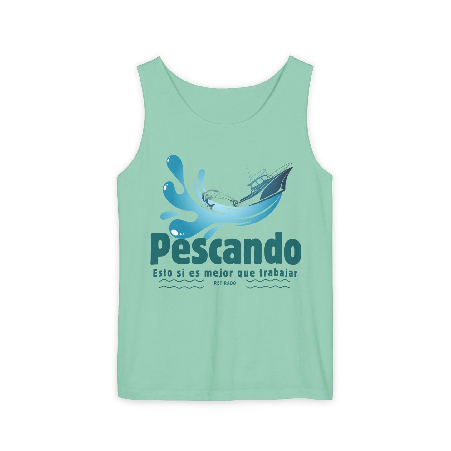 Pescando: Mejor que trabajar Single Jersey Men's Tank