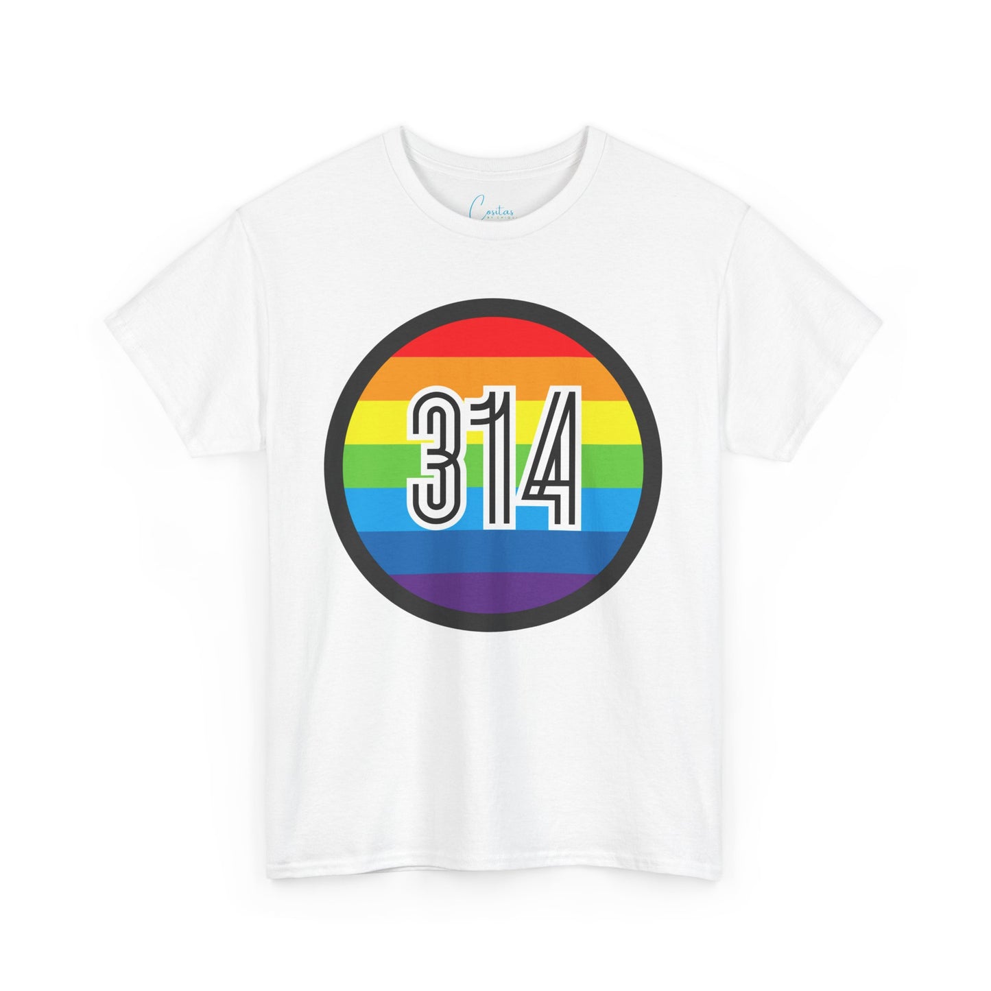 314 STL Saint Louis Pride Rainbow Unisex Heavy Cotton Tee