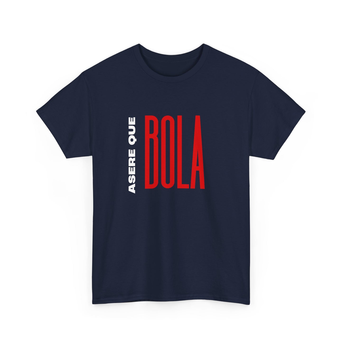 Acere que Bola red white on blue. Unisex Heavy Cotton Tee