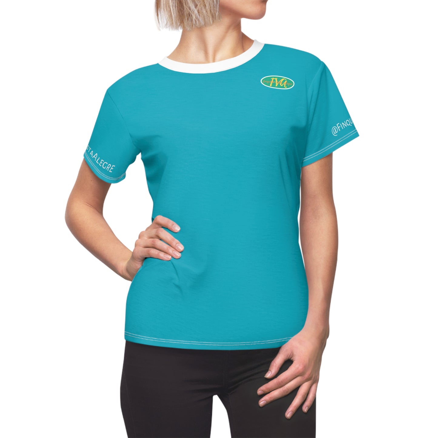 Vibrant Women's Cut & Sew Tee - Fun Graphic Tee for Casual Wear