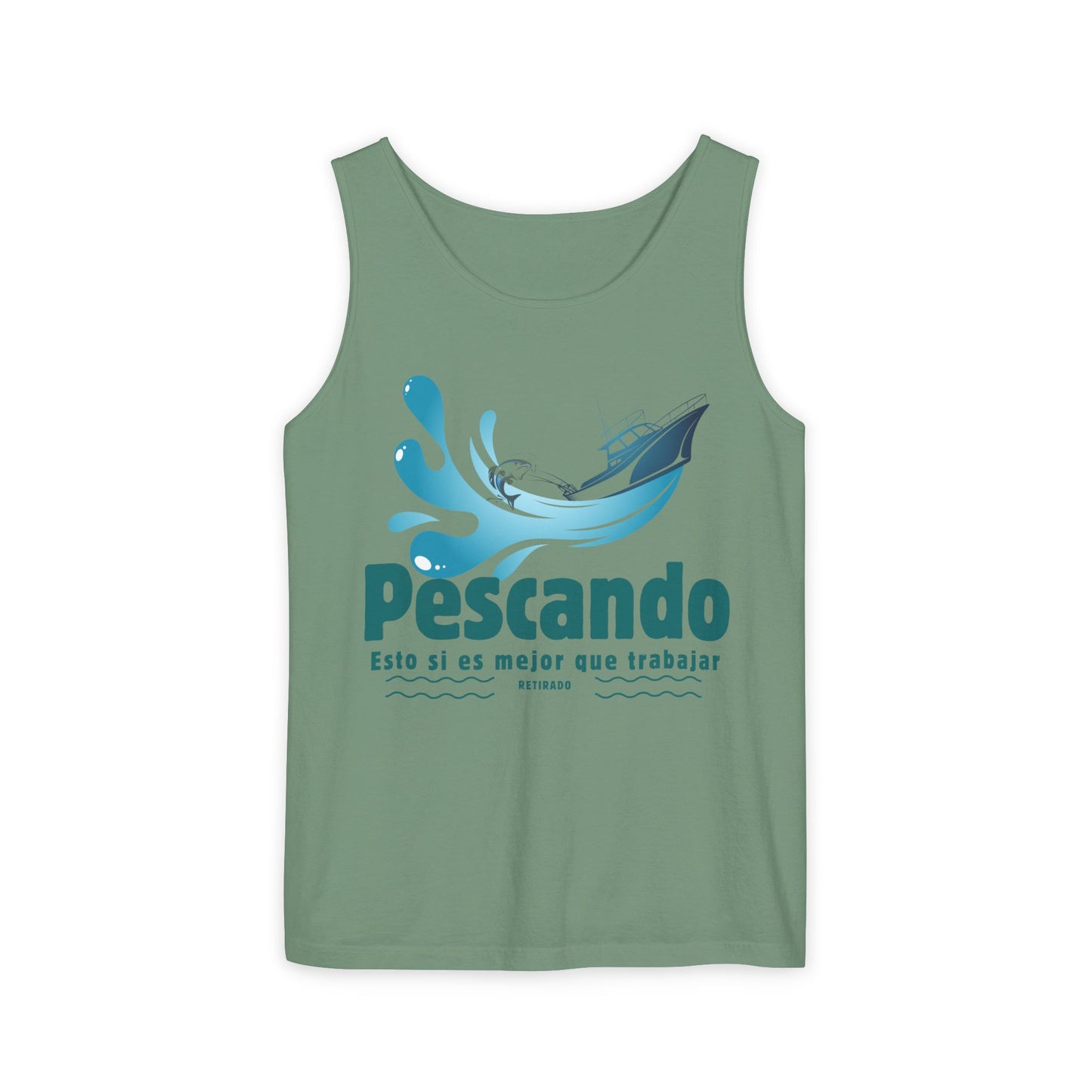 Pescando: Mejor que trabajar Single Jersey Men's Tank