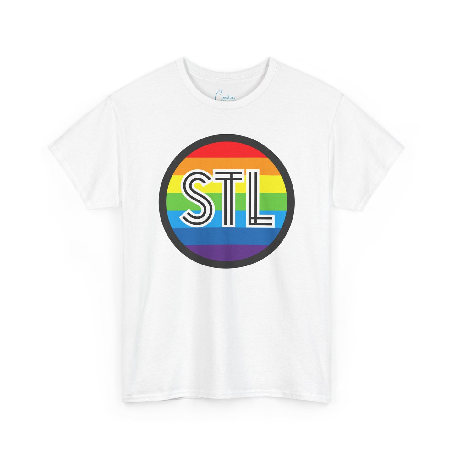 STL Saint Louis Pride Rainbow Unisex Heavy Cotton Tee