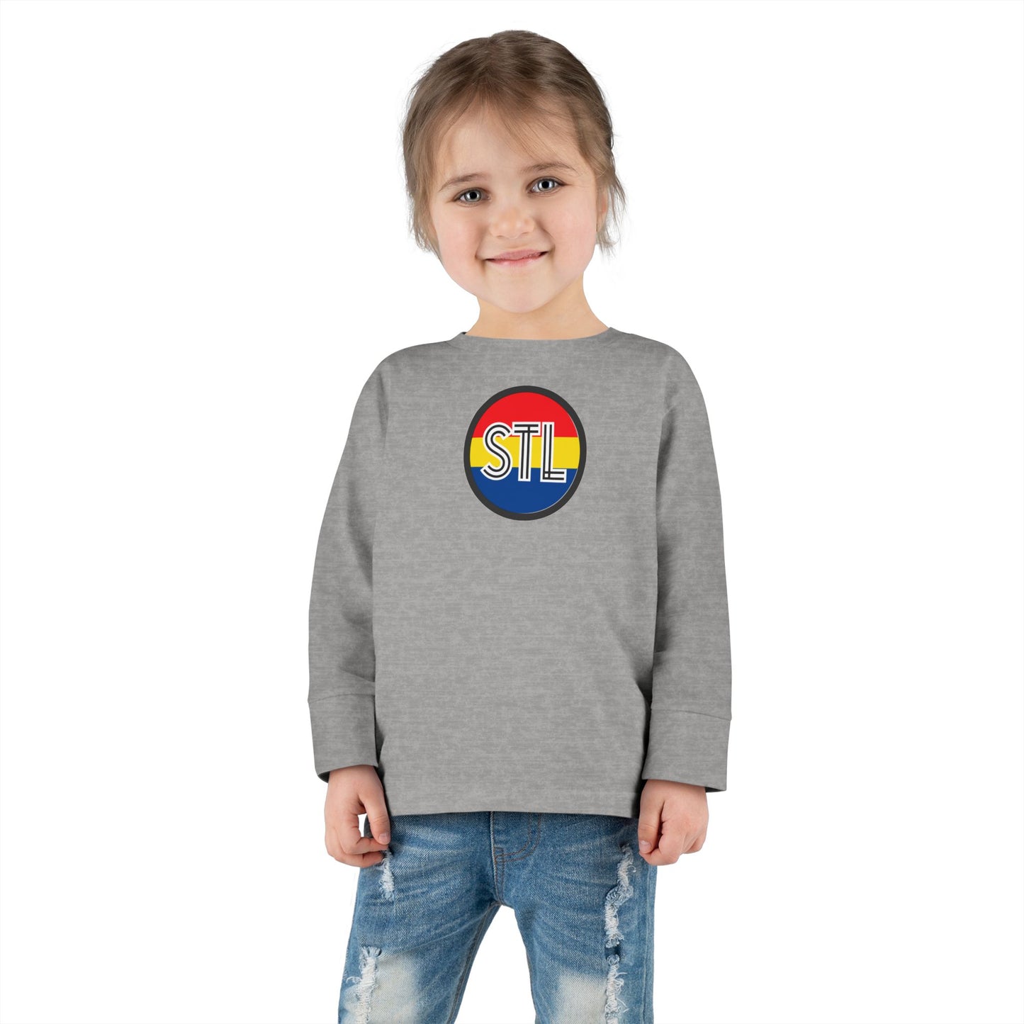 Colorful STL Toddler Long Sleeve Tee - Fun and Stylish Pediatric Apparel