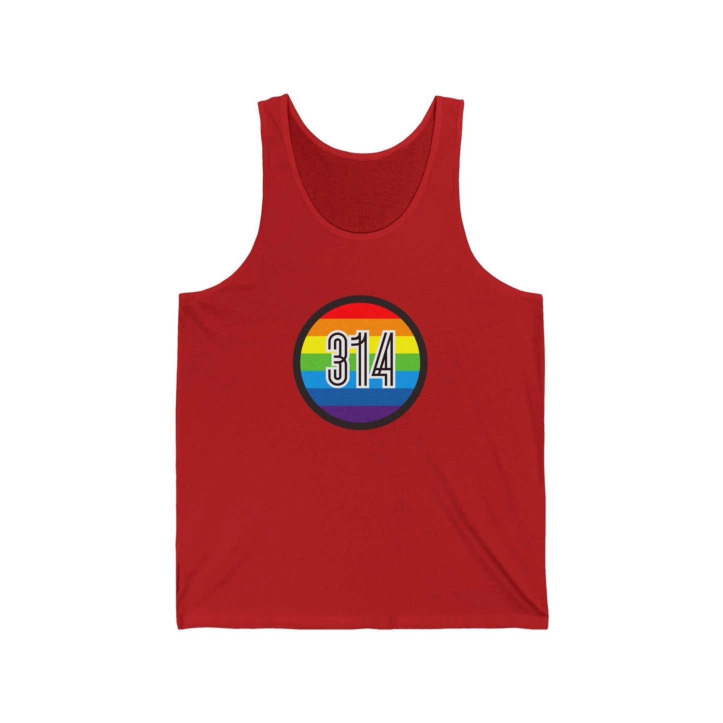 314 Rainbow Single Jersey Men's Tank