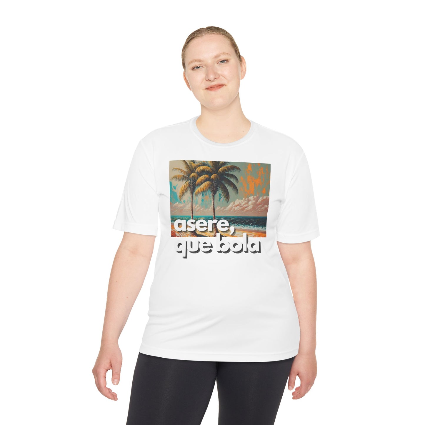 Asere Que Bola Playa Beach Unisex Moisture Wicking Tee