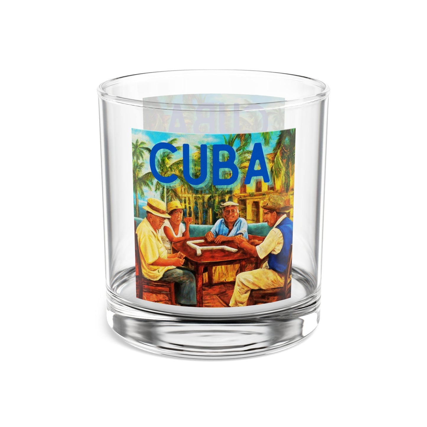 CUBA Dominos Rocks Glass, 10oz