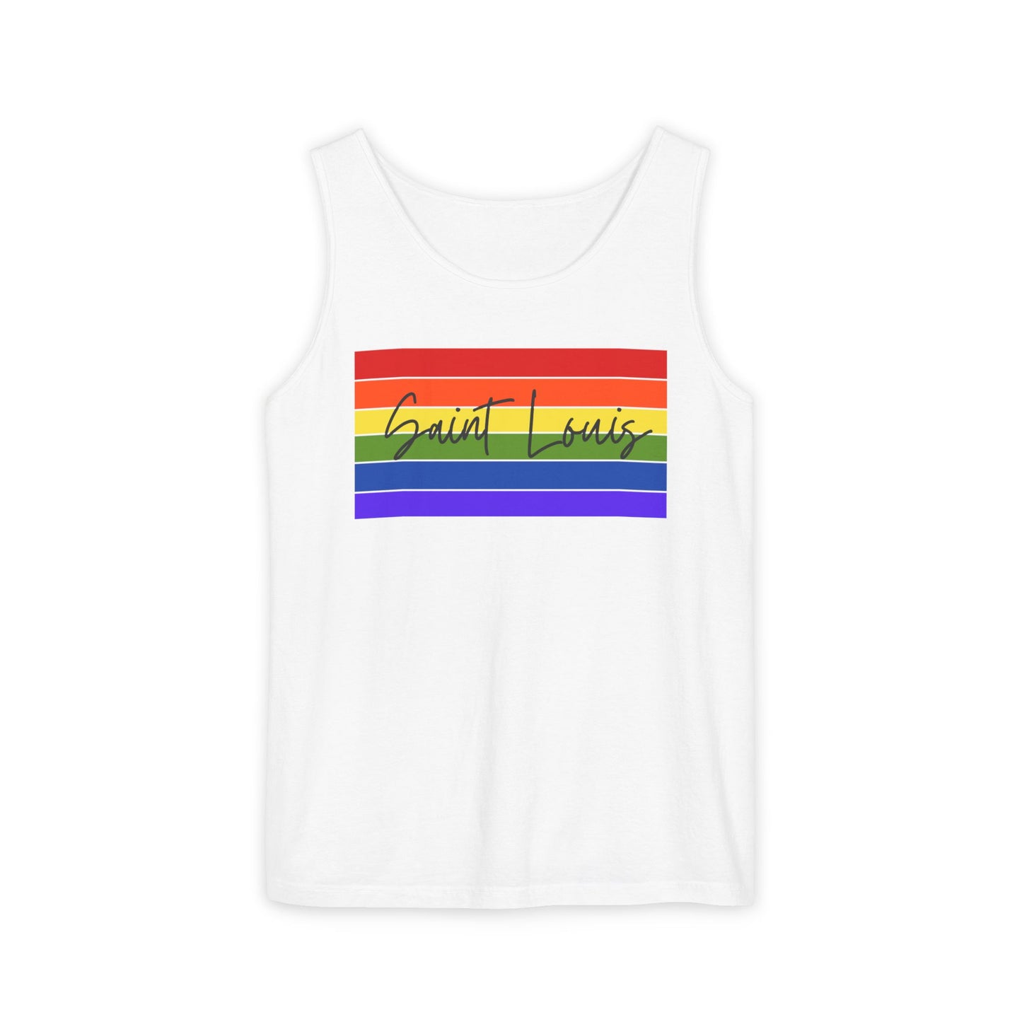 Rainbow Panel Saint Louis Single Jersey Men's Tank