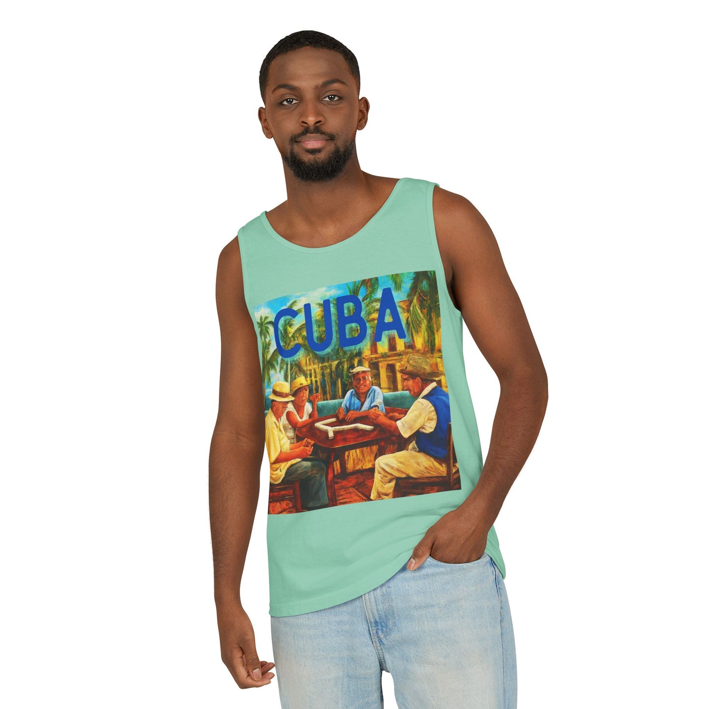 CUBA Dominoes Single Jersey Men's Tank