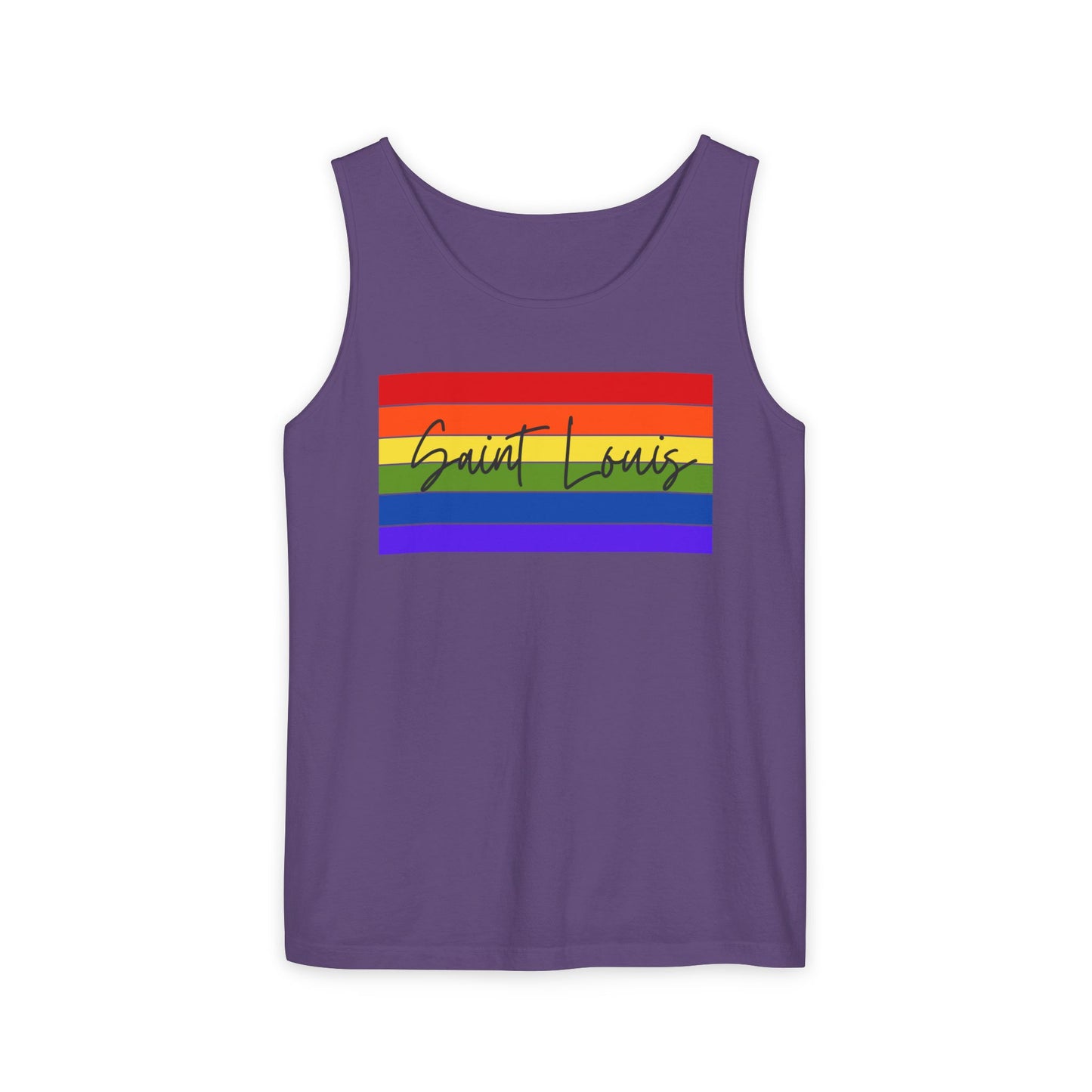 Rainbow Panel Saint Louis Single Jersey Men's Tank