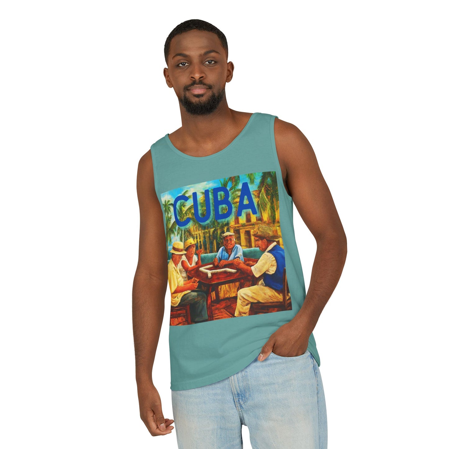 CUBA Dominoes Single Jersey Men's Tank