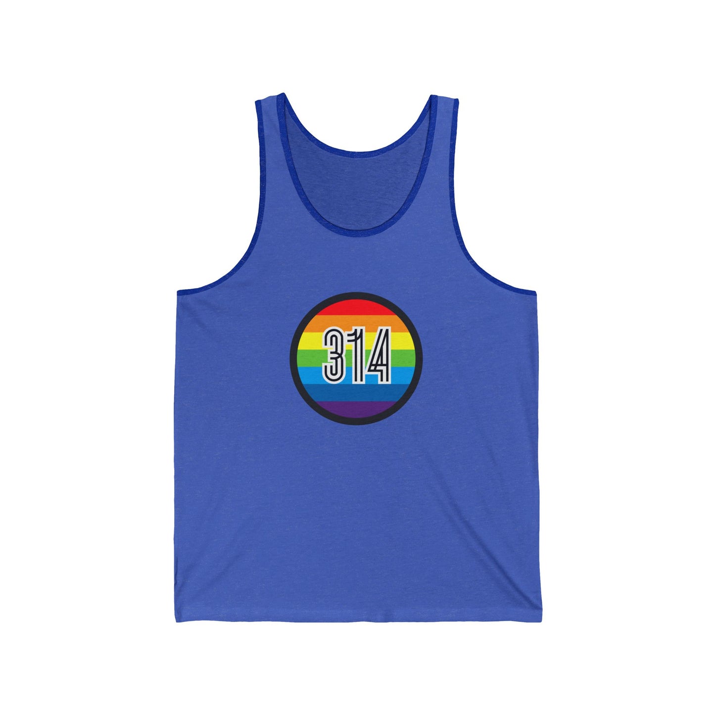 314 Rainbow Single Jersey Men's Tank