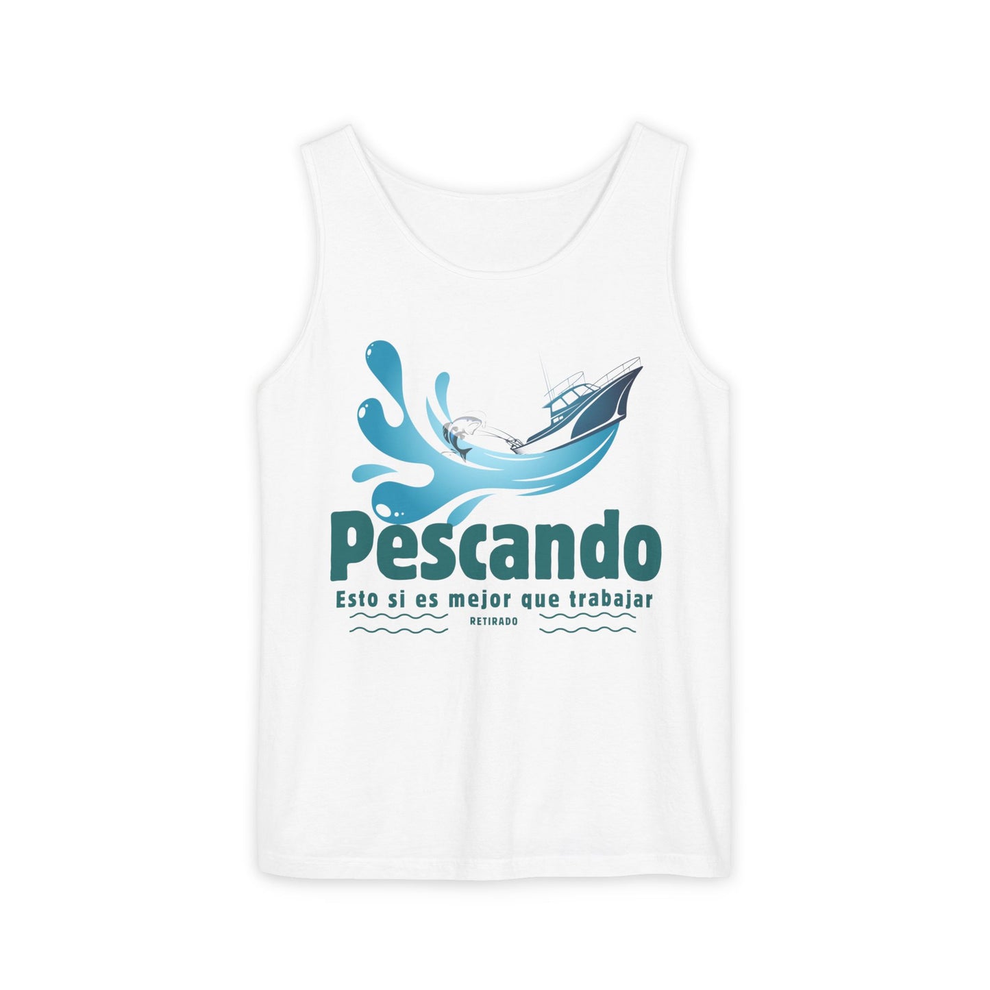 Pescando: Mejor que trabajar Single Jersey Men's Tank