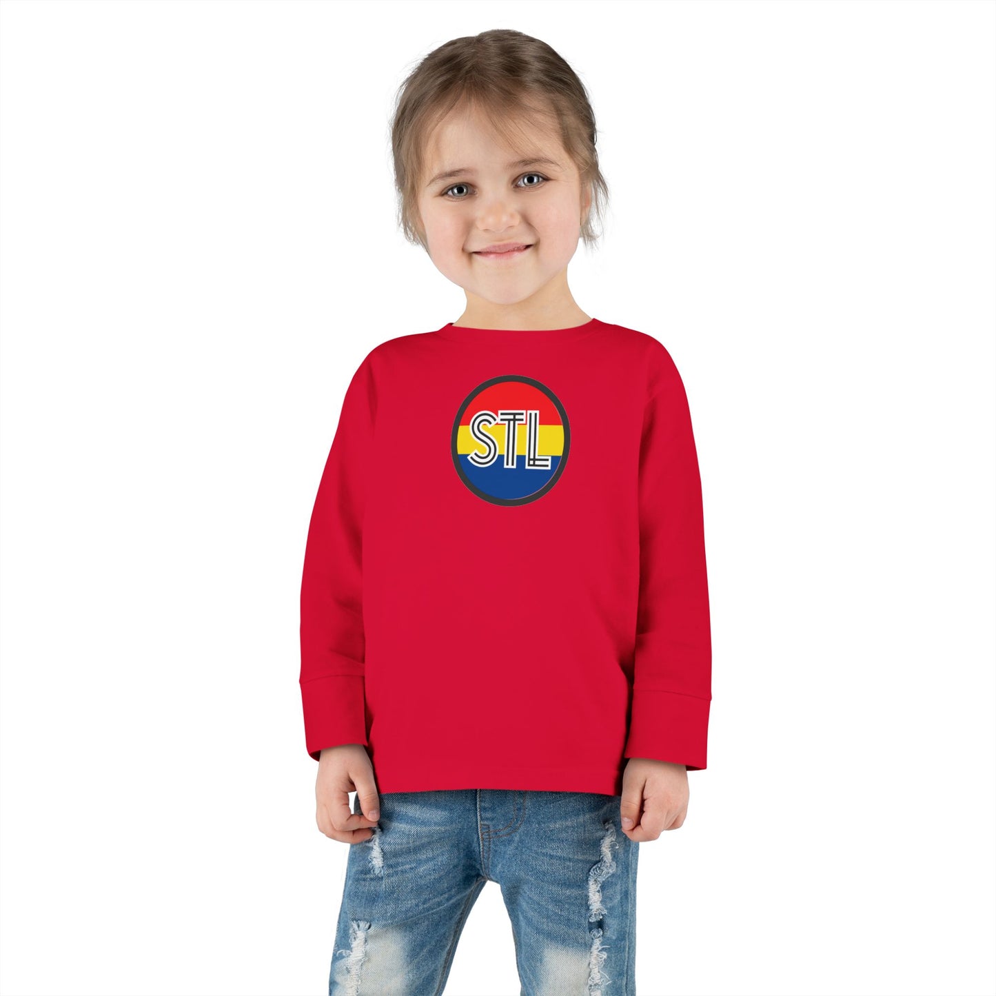 Colorful STL Toddler Long Sleeve Tee - Fun and Stylish Pediatric Apparel