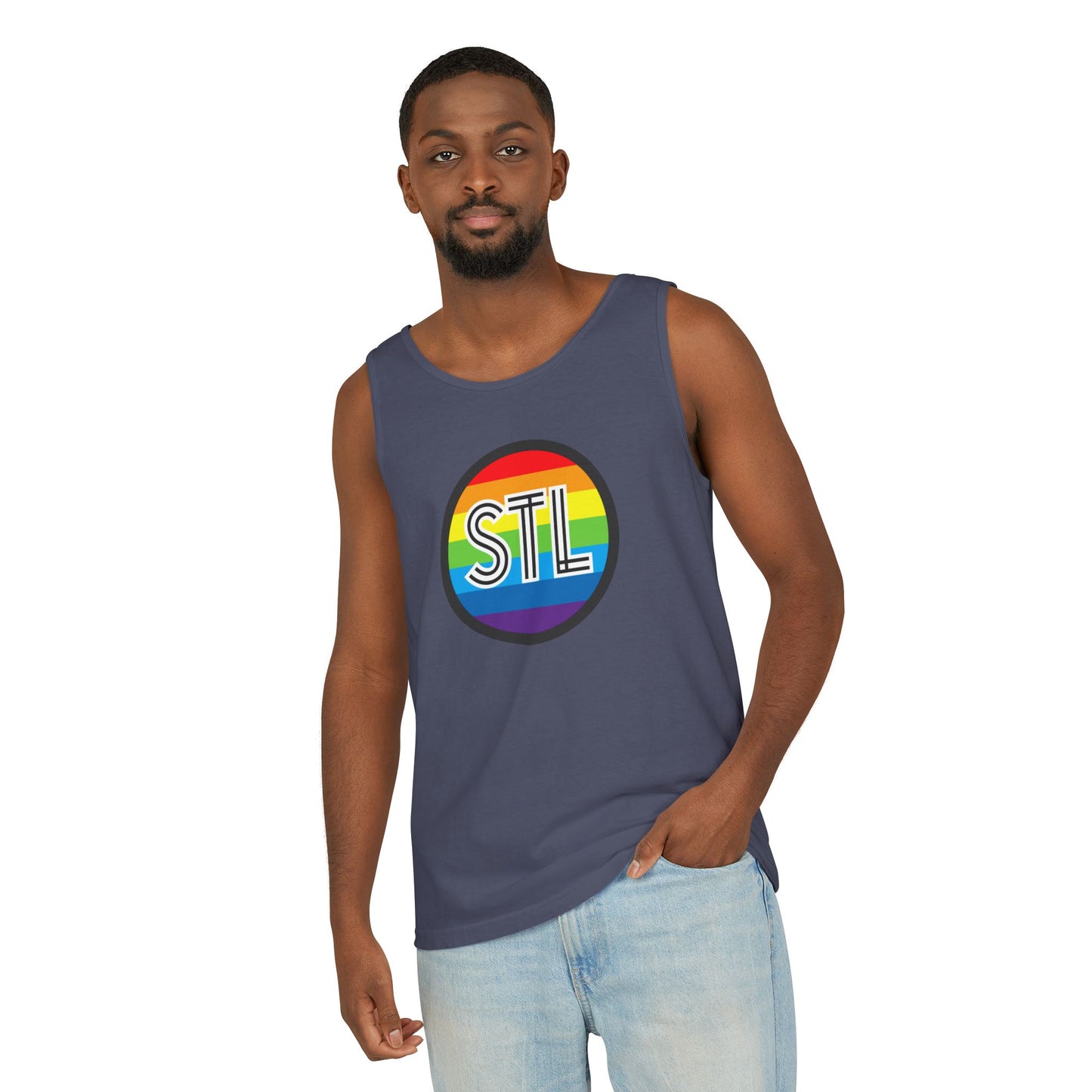 STL Rainbow Single Jersey Men's Tank