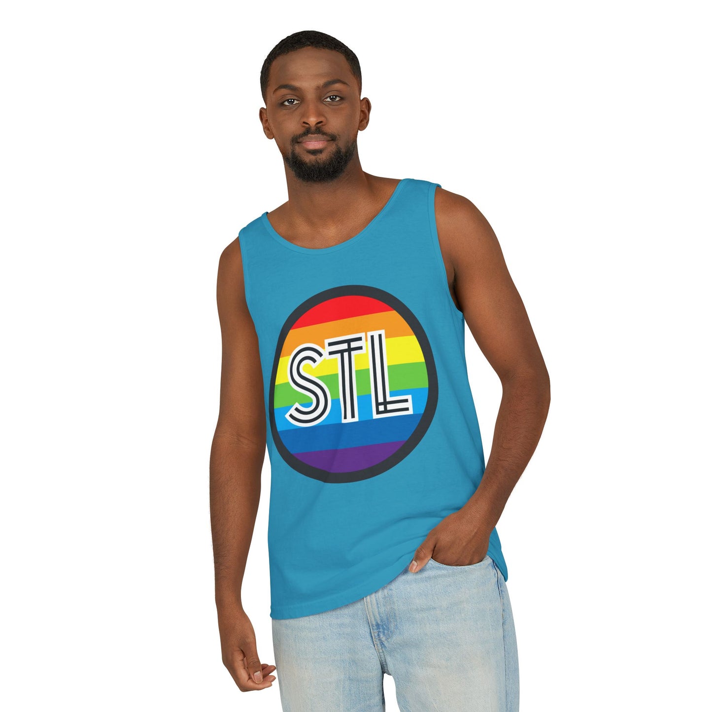 STL Rainbow Single Jersey Men's Tank