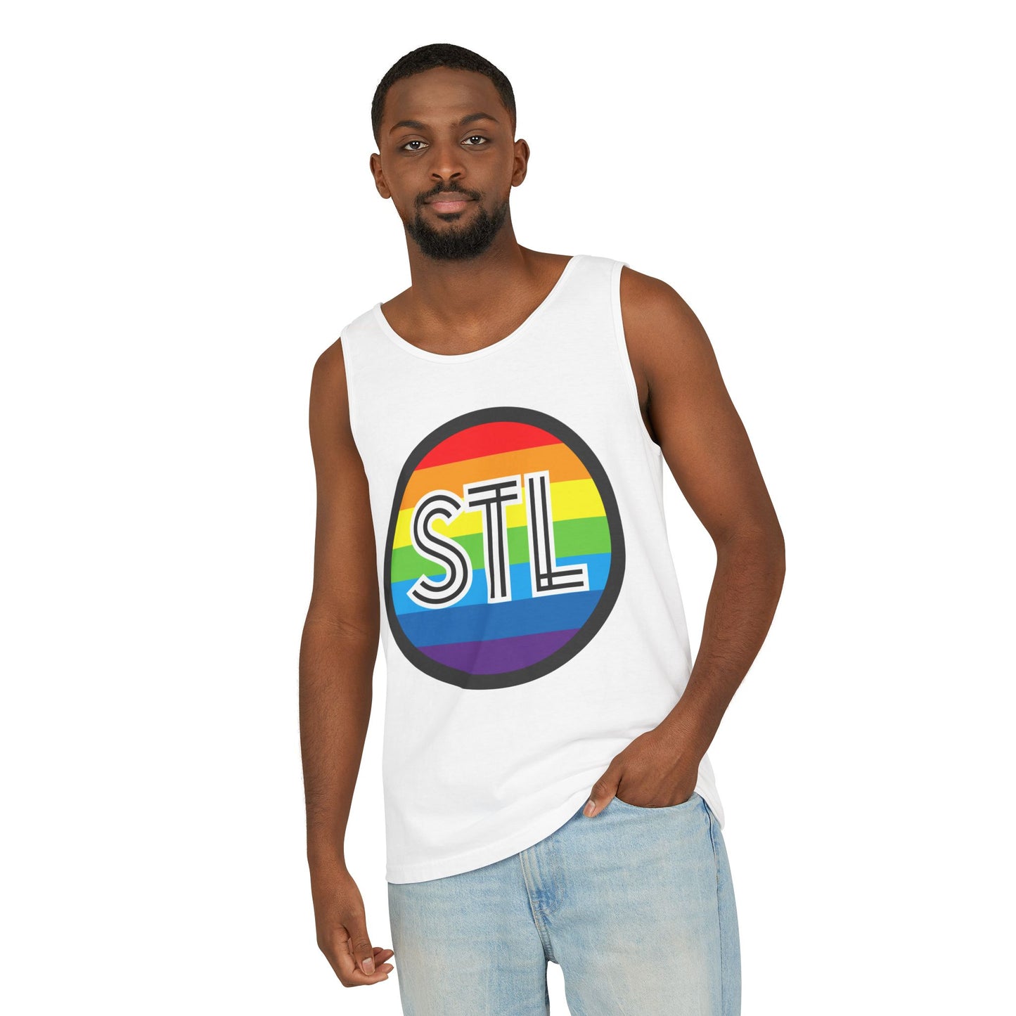 STL Rainbow Single Jersey Men's Tank