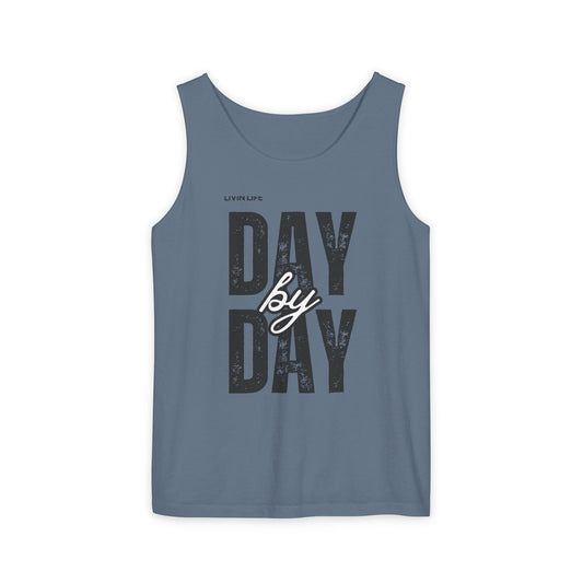 Livin Life Day by Day Unisex Jersey Short Sleeve Tank