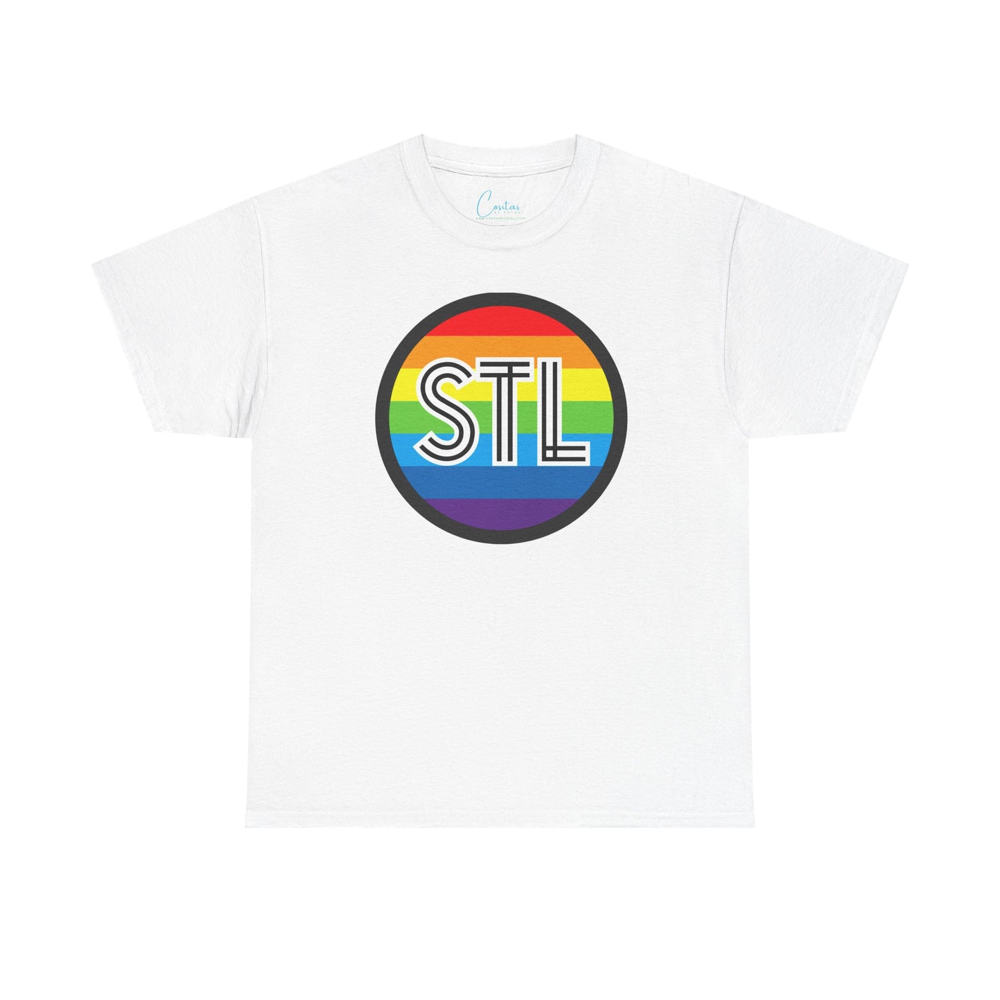 STL Saint Louis Pride Rainbow Unisex Heavy Cotton Tee