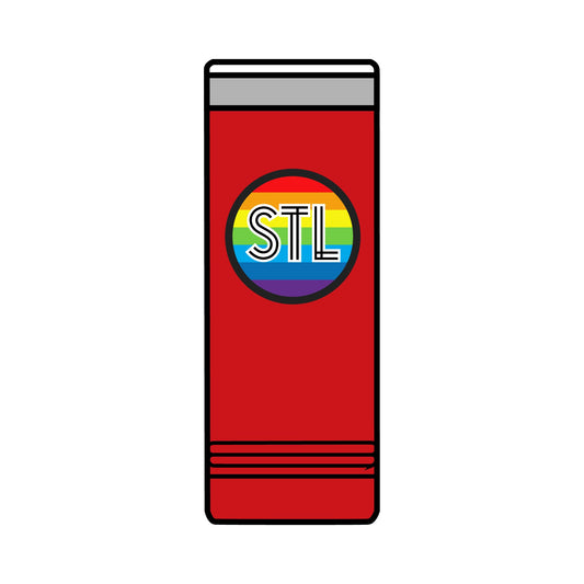 Colorful STL & The Lou Skinny Tumbler - 22oz Insulated Travel Mug for Fans