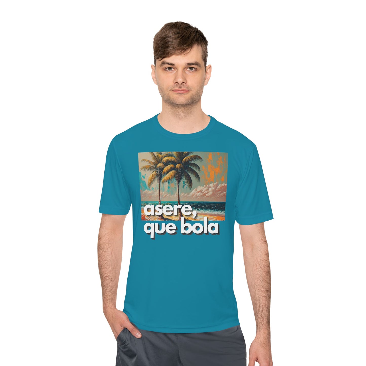 Asere Que Bola Playa Beach Unisex Moisture Wicking Tee