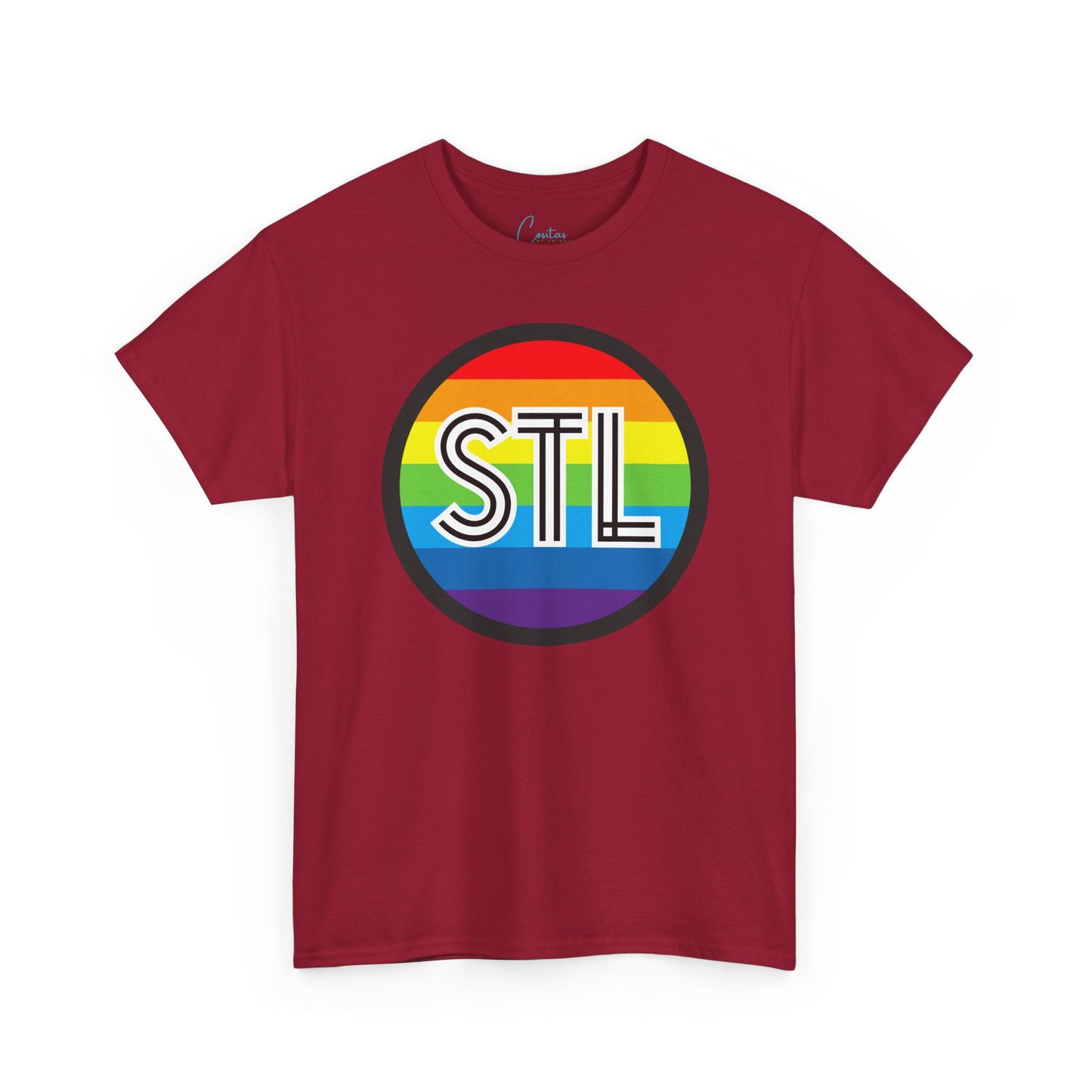 STL Saint Louis Pride Rainbow Unisex Heavy Cotton Tee