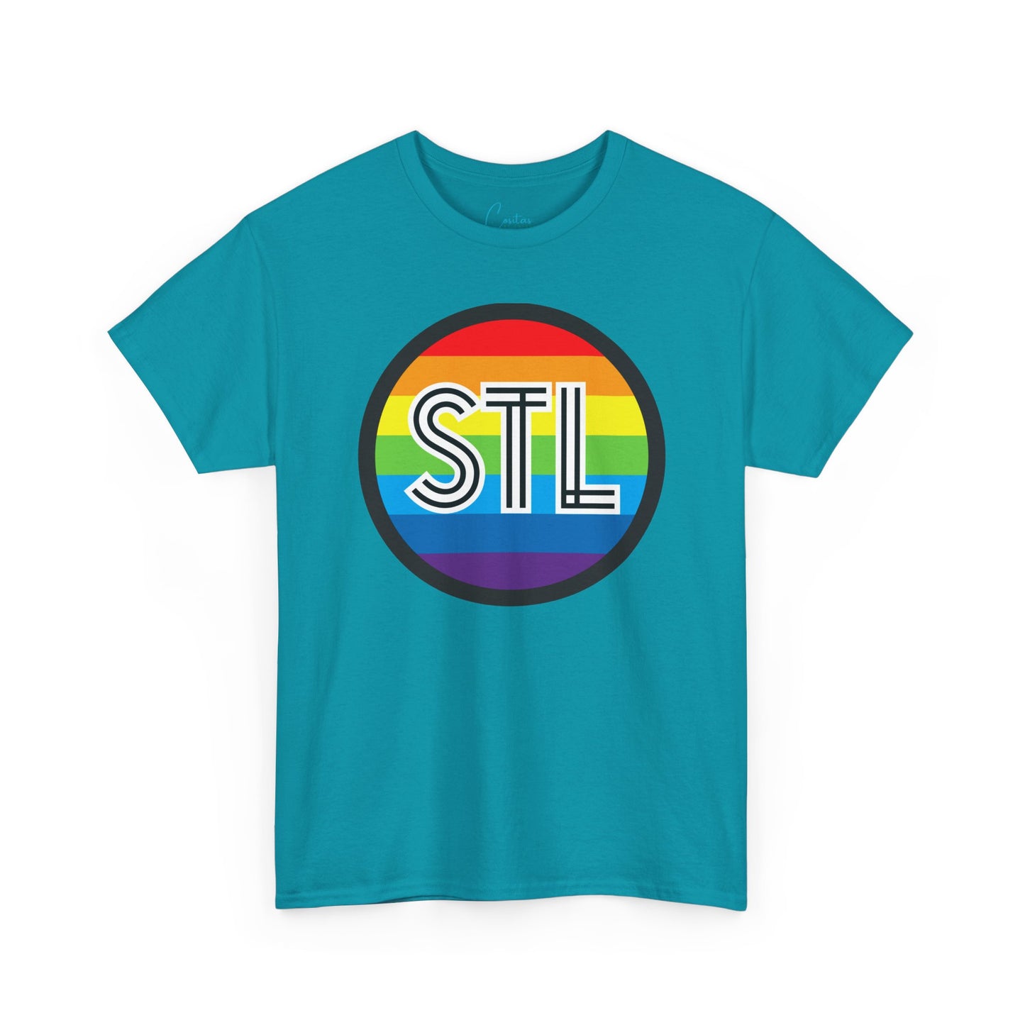 STL Saint Louis Pride Rainbow Unisex Heavy Cotton Tee