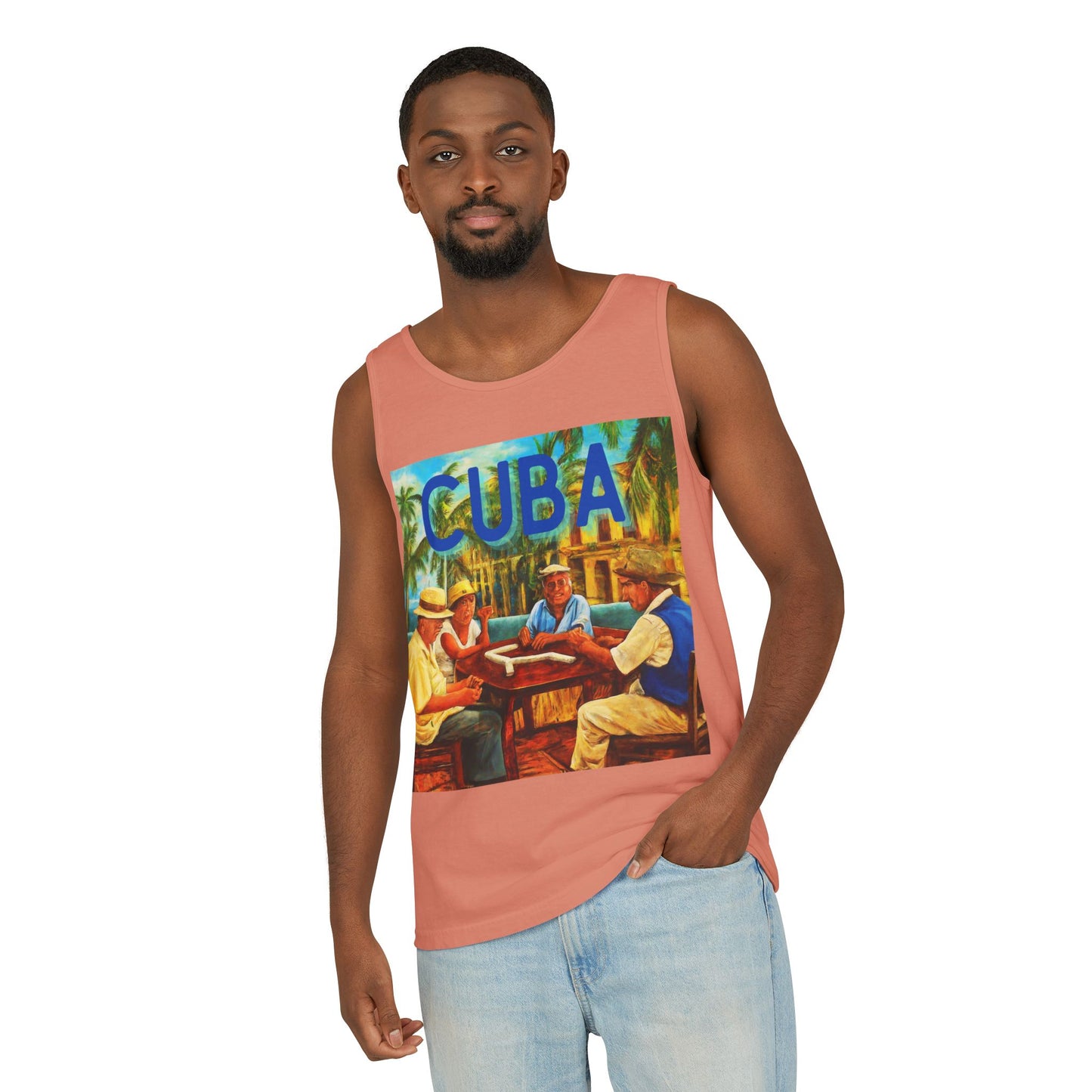 CUBA Dominoes Single Jersey Men's Tank