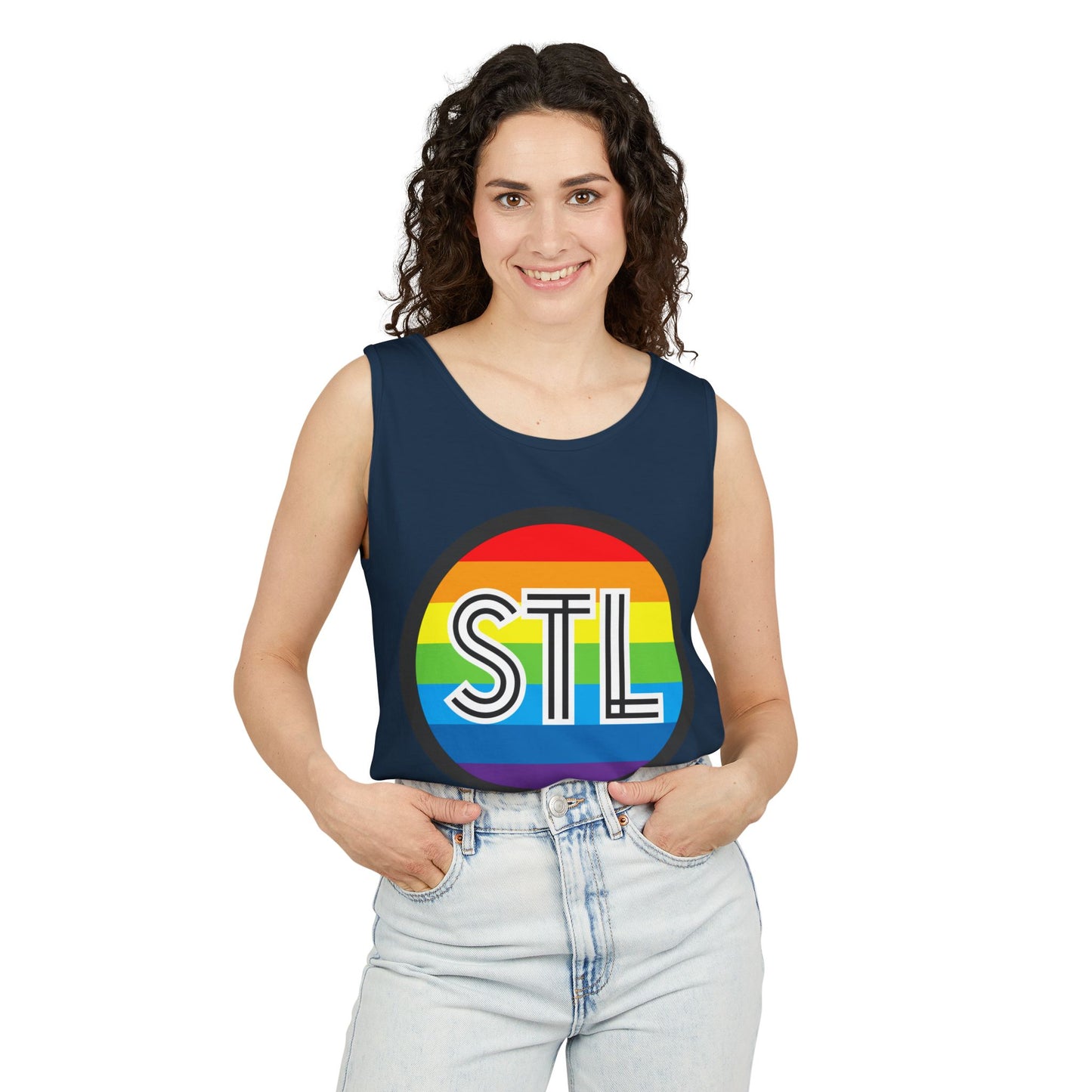 STL Rainbow Single Jersey Men's Tank