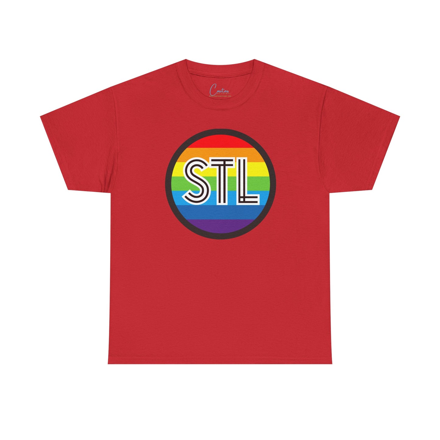 STL Saint Louis Pride Rainbow Unisex Heavy Cotton Tee