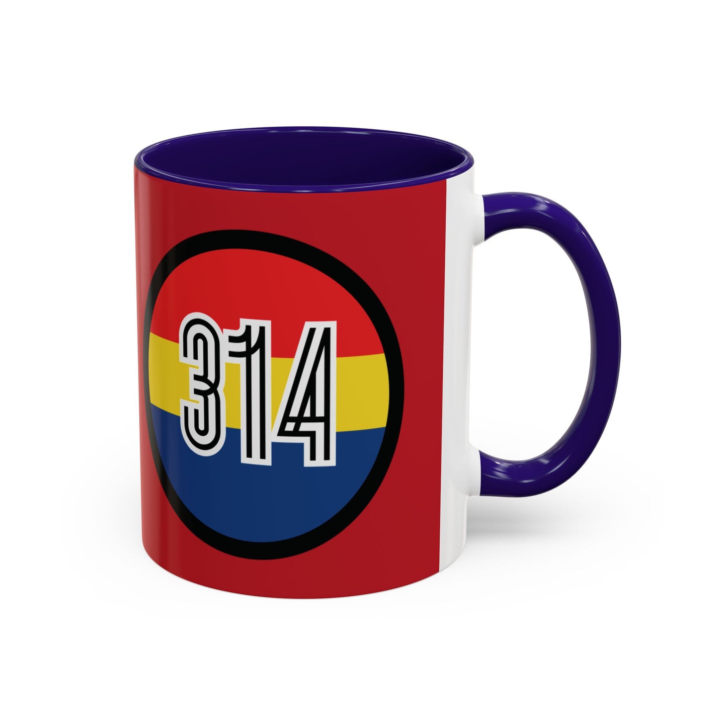 Custom Colorful RED Coffee Mug with 314 Design – Perfect Gift for Friends and Family