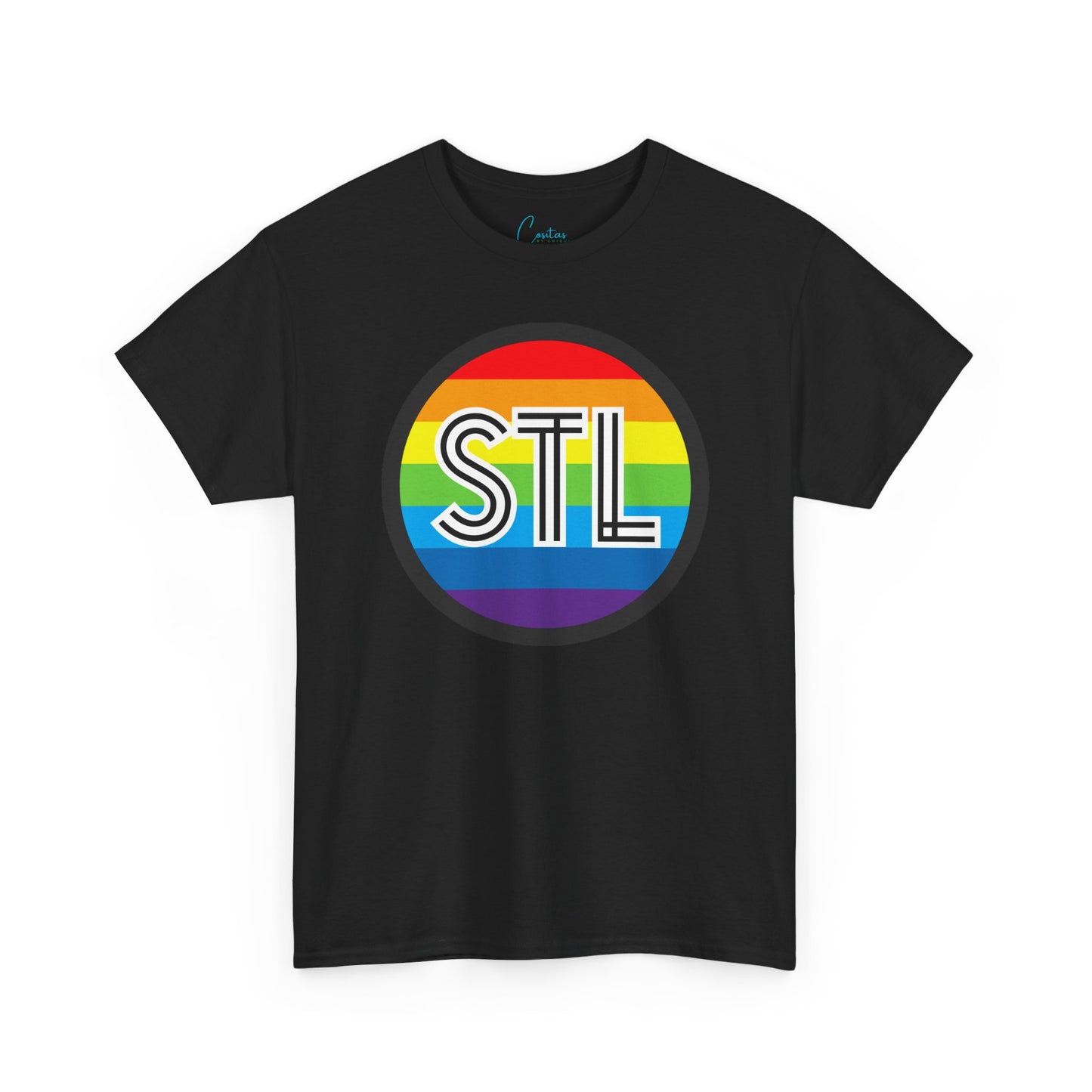 STL Saint Louis Pride Rainbow Unisex Heavy Cotton Tee