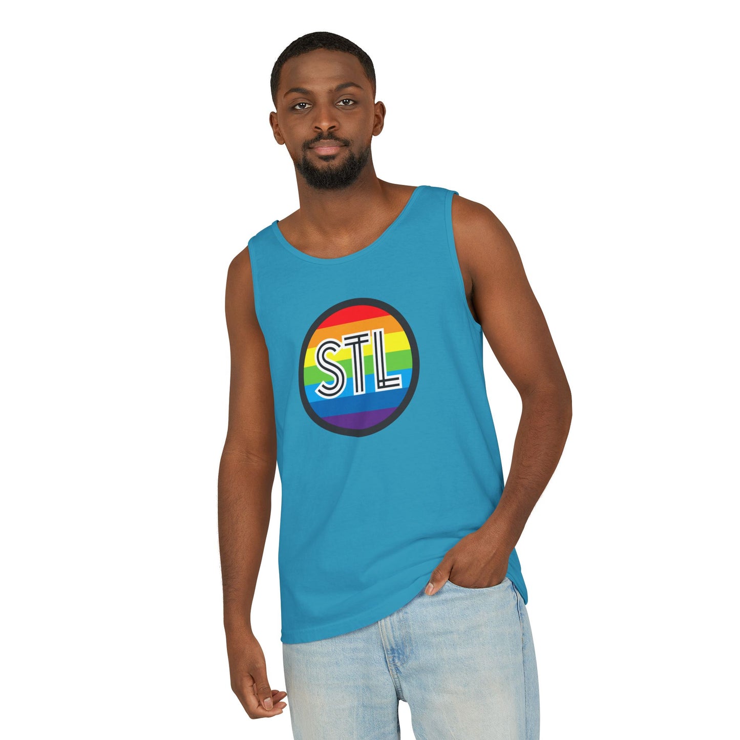 STL Rainbow Single Jersey Men's Tank