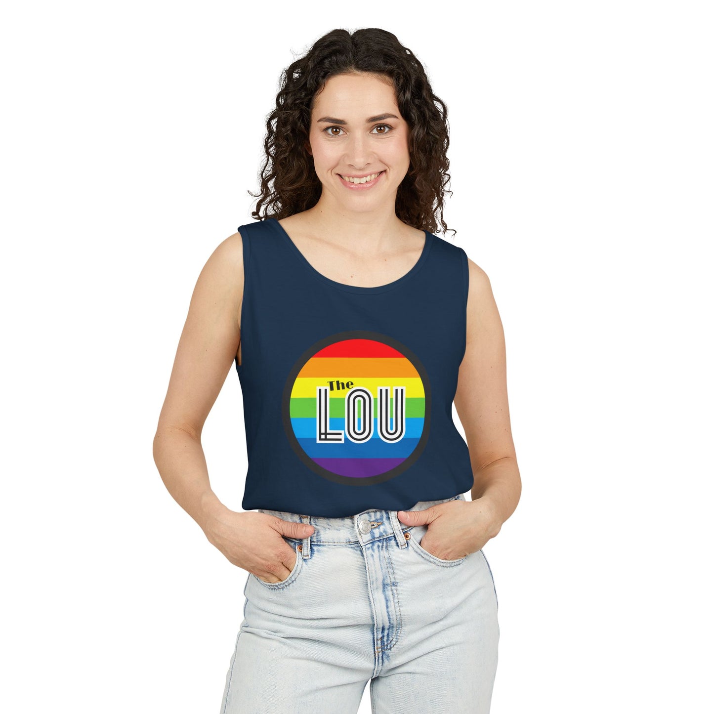 The Lou Rainbow Single Jersey Men's Tank