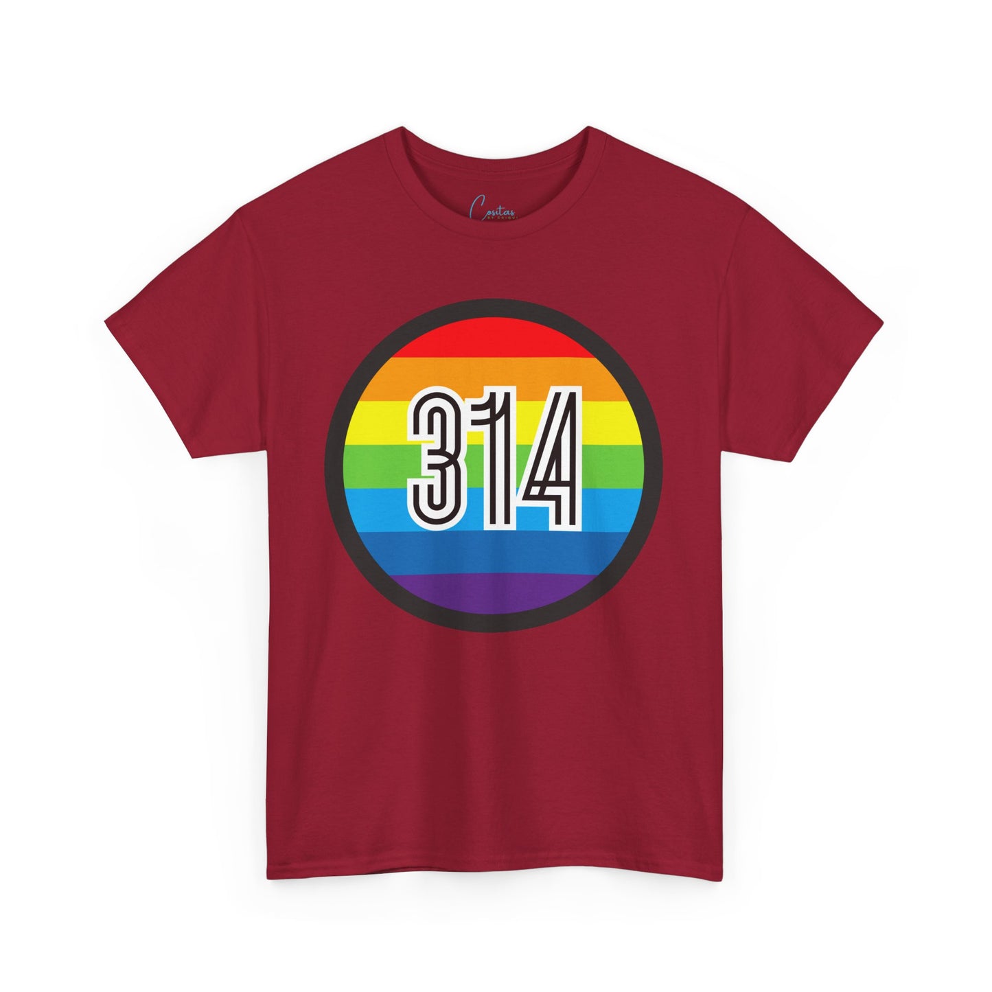 314 STL Saint Louis Pride Rainbow Unisex Heavy Cotton Tee