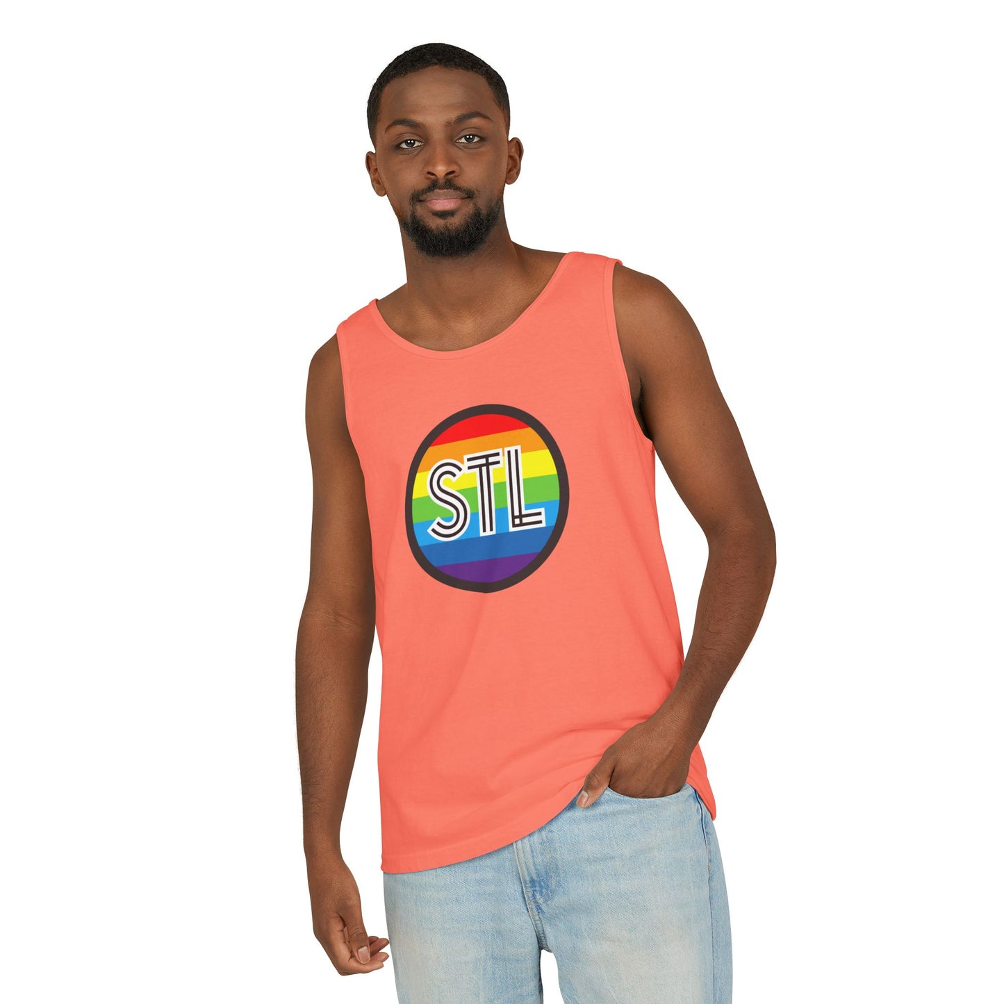 STL Rainbow Single Jersey Men's Tank