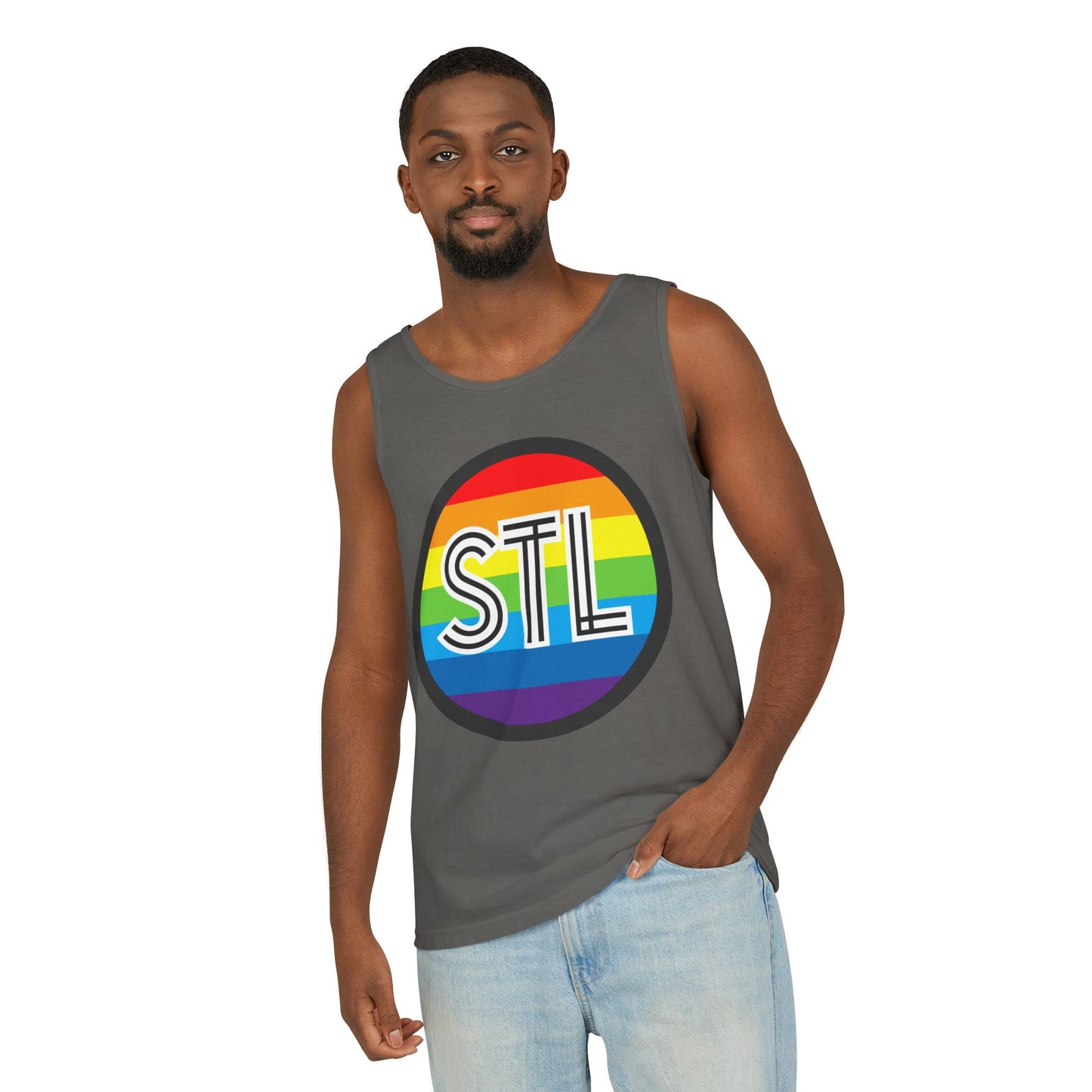 STL Rainbow Single Jersey Men's Tank