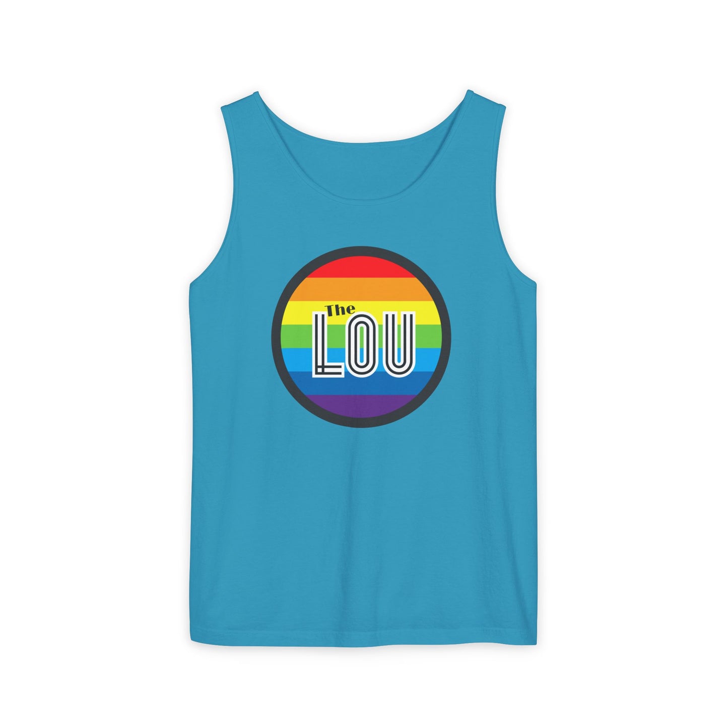 The Lou Rainbow Single Jersey Men's Tank