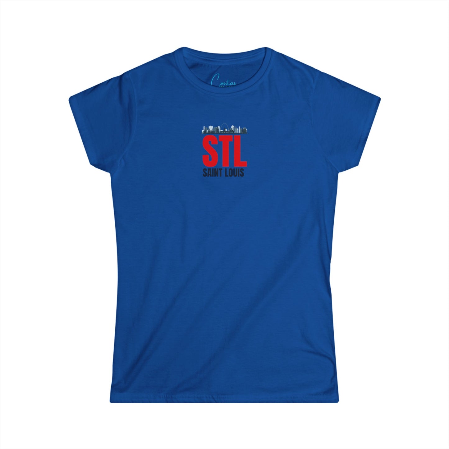 STL St. Louis Skyline RED - Women's Softstyle Tee