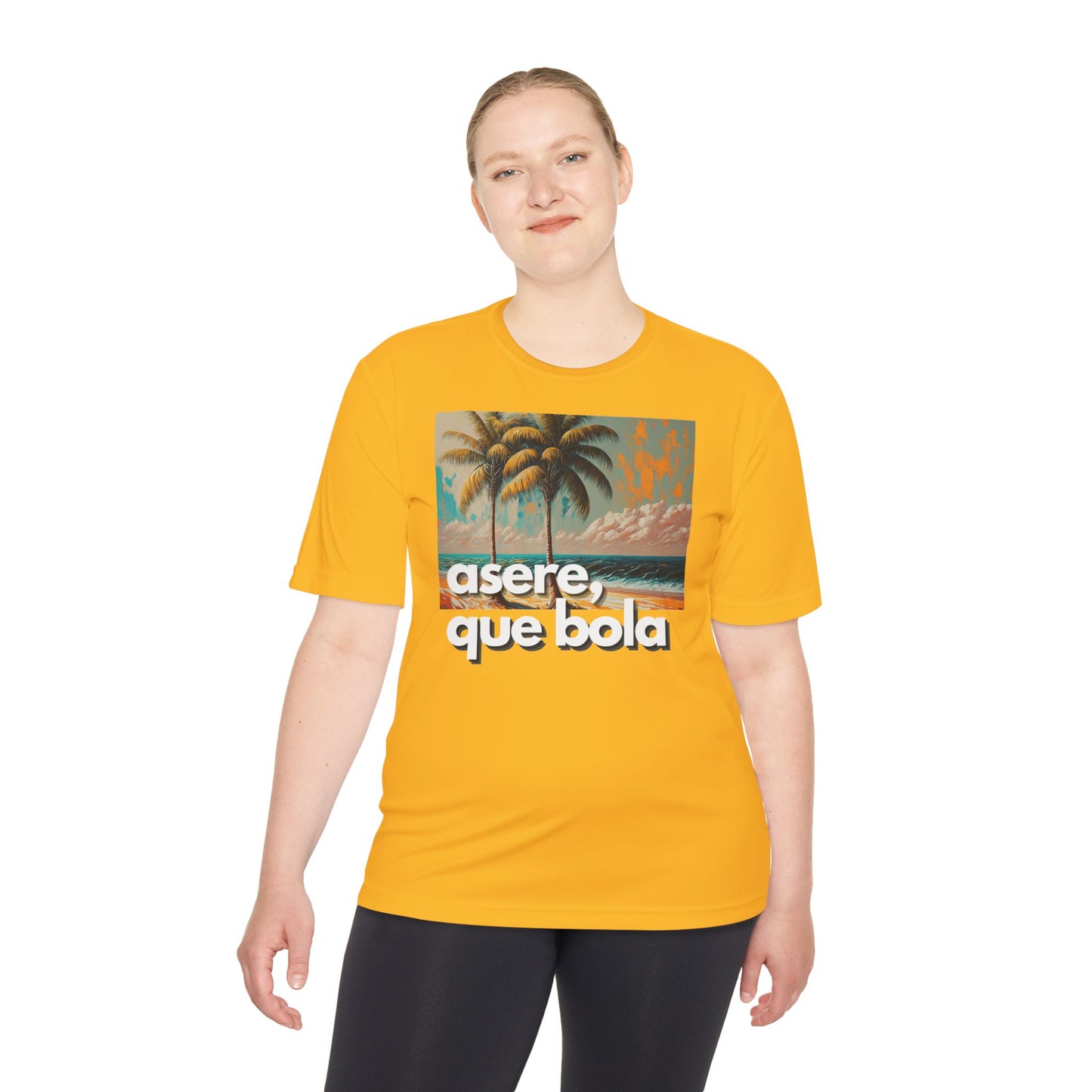 Asere Que Bola Playa Beach Unisex Moisture Wicking Tee